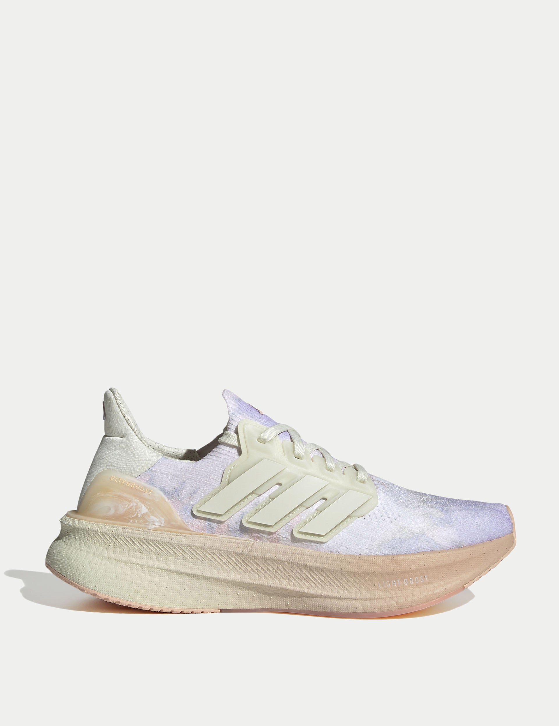 Ultraboost 5 Tie Dye Running Shoes - Warm Vanilla/Ivory/Purple Tint - Lightweight & Comfortable for Jogging, Gym Workouts & Daily Wear