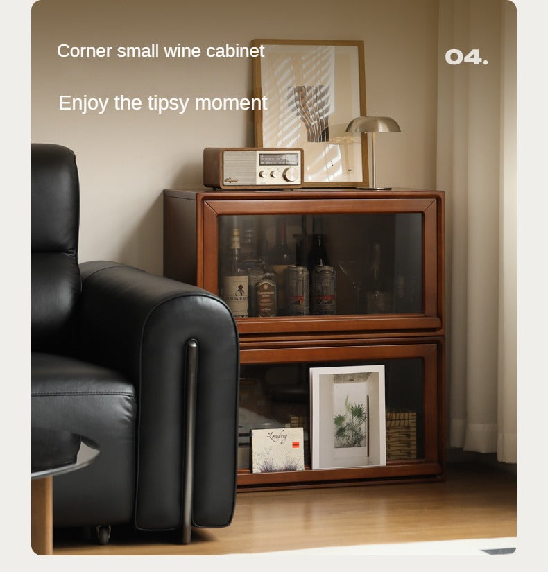 Solid Wood Medieval Floor TV Cabinet - Black Walnut, Cherry, Poplar - Perfect for Living Room, Bedroom & Home Theater Setup