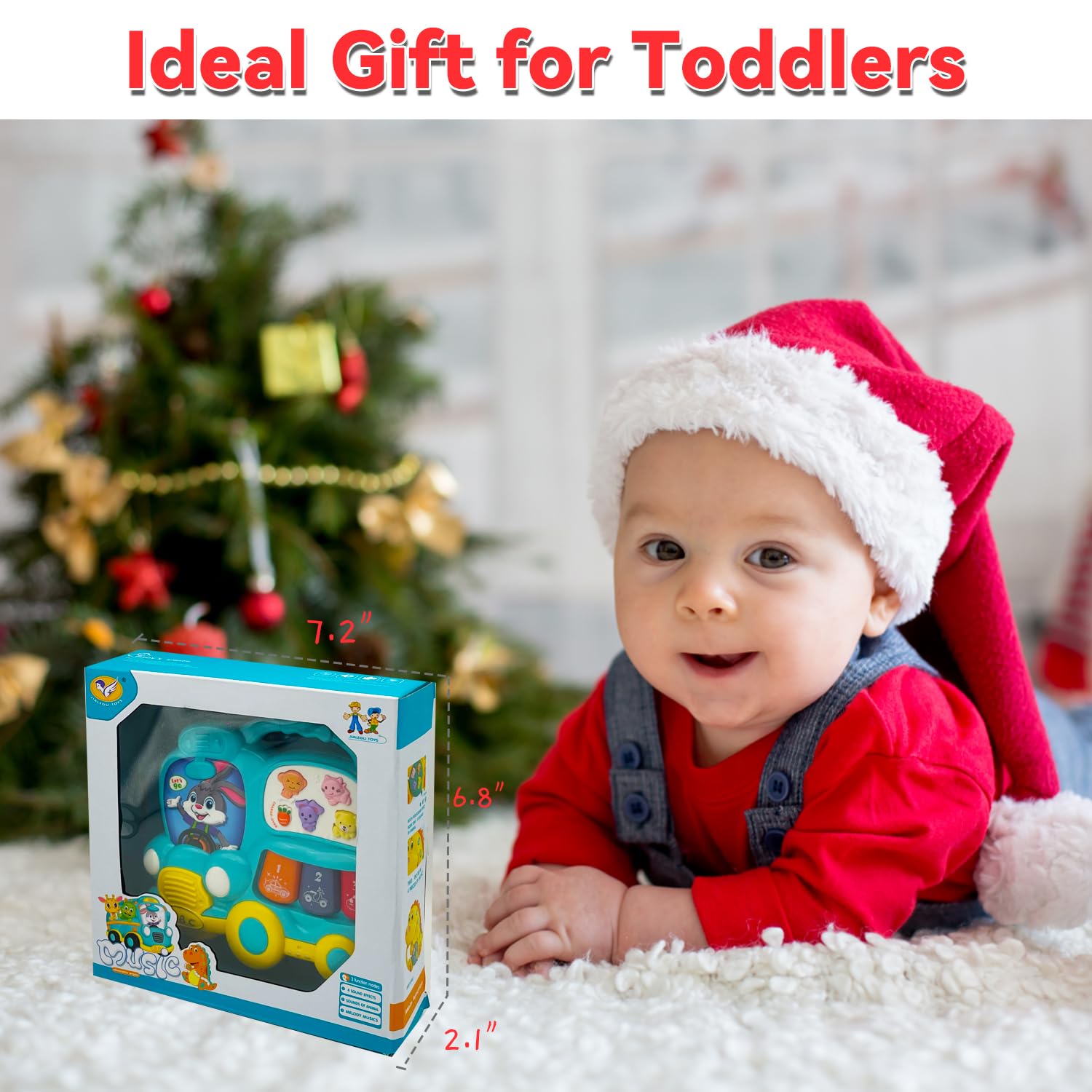 **Baby Piano Toy for Toddlers 18+ Months - Light Up Musical Keyboard with Early Learning Sounds - Educational Infant Toy for Boys & Girls - Perfect Gift for Birthdays & Holidays (Car Theme) - Great for Playtime, Learning & Sensory Development**