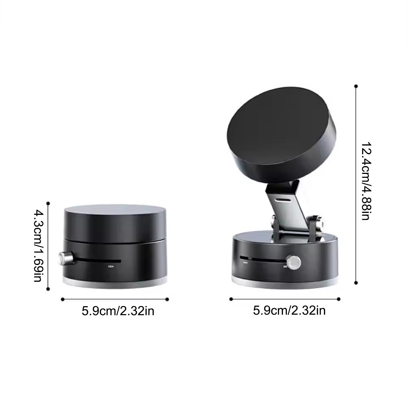 Foldable Magnetic Phone Holder - Adjustable Car & Gym Mount (White)