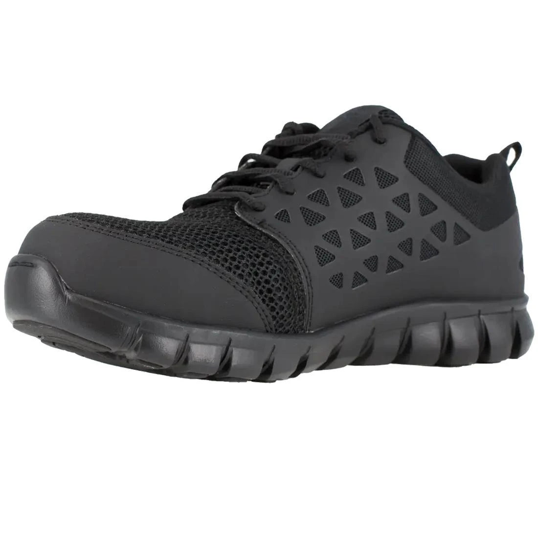 Sublite Cushion Composite Toe SD Athletic Work Shoes for Men - Lightweight Safety Shoes for Construction, Warehouse & Industrial Work - Black