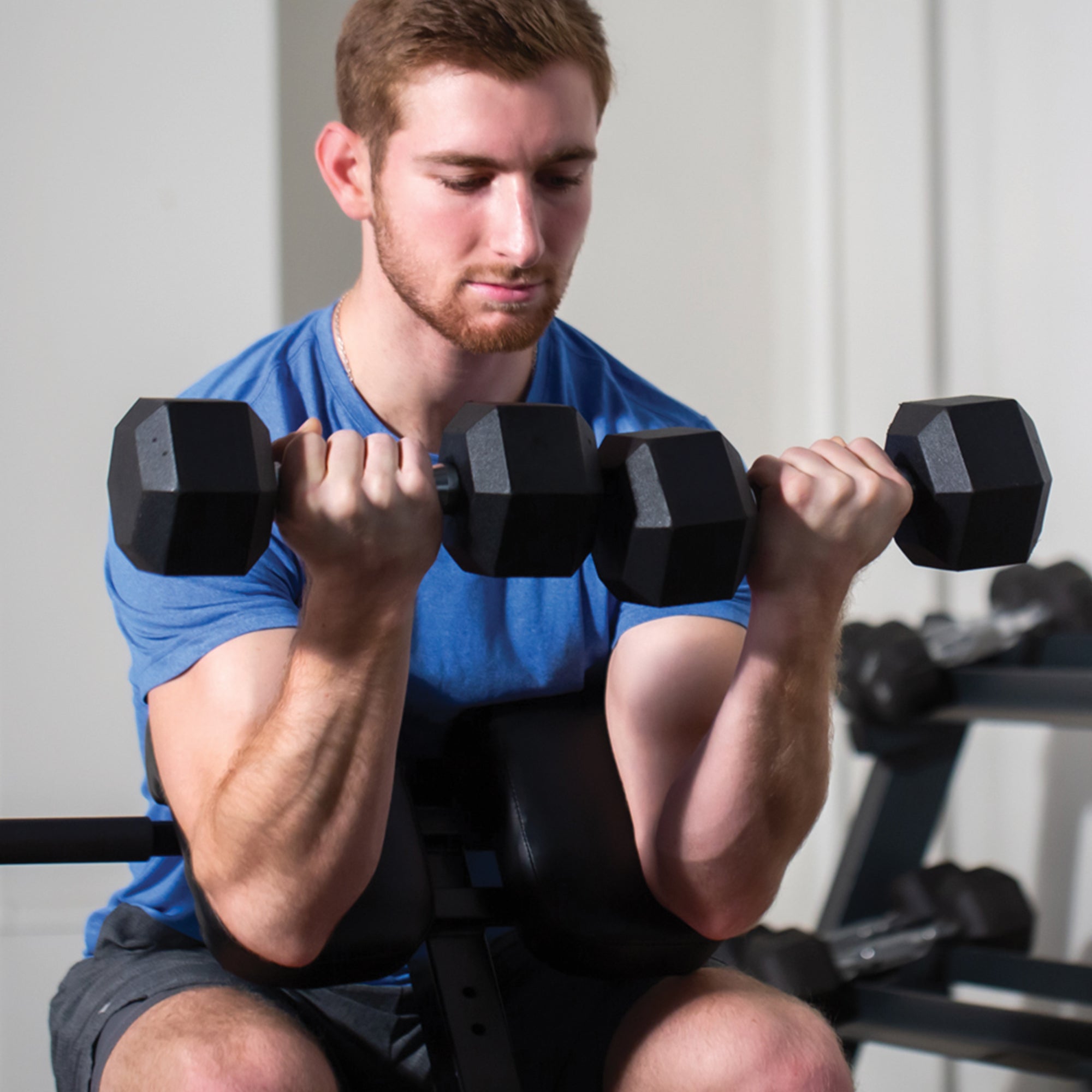 Marcy 45lb Rubber Hex Dumbbell Set - Heavy Duty Weight Lifting Equipment for Home Gym, Strength Training & CrossFit Workouts | Durable Non-Slip Grip for Safe Workout Sessions