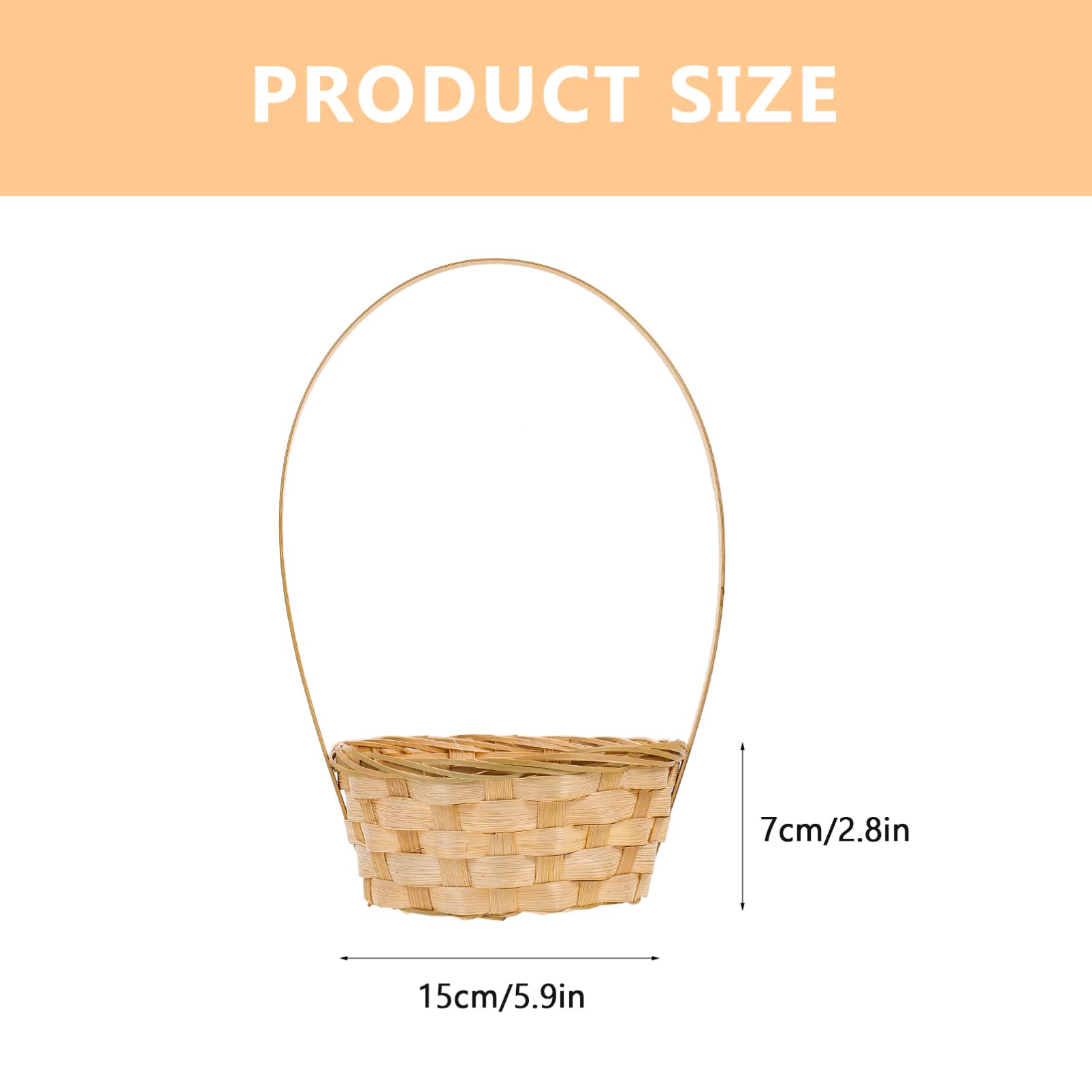 Zerodeko 2-Pack Woven Storage Baskets - Rustic Rattan Flower Basket with Handles for Plants, Bread, and Floral Arrangements | Home, Office, Garden Decor | Perfect for Organizing, Displaying Flowers, and Enhancing Farmhouse Style Decor