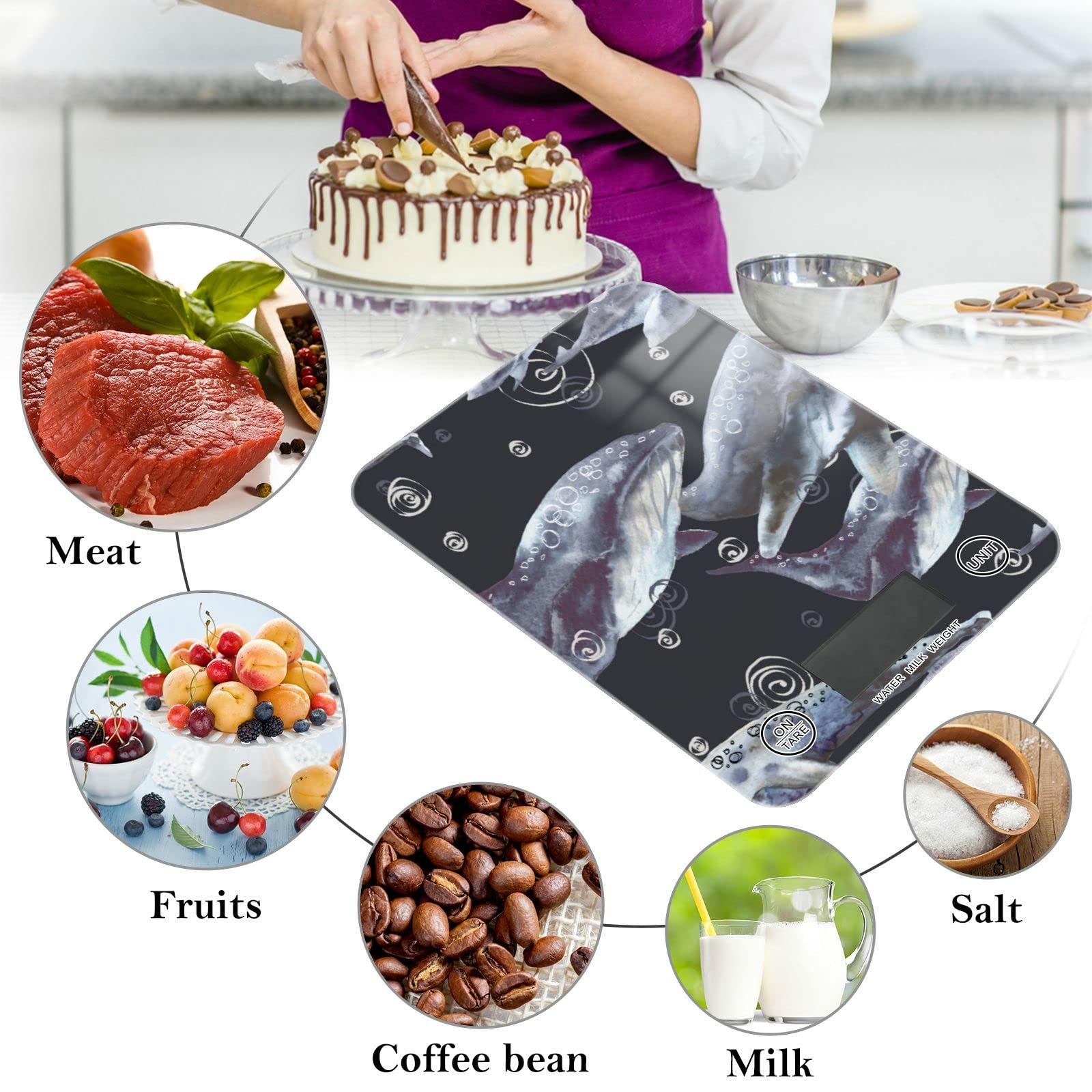 Waterproof Digital Kitchen Scale - Ounces & Grams for Cooking, Baking & Coffee
