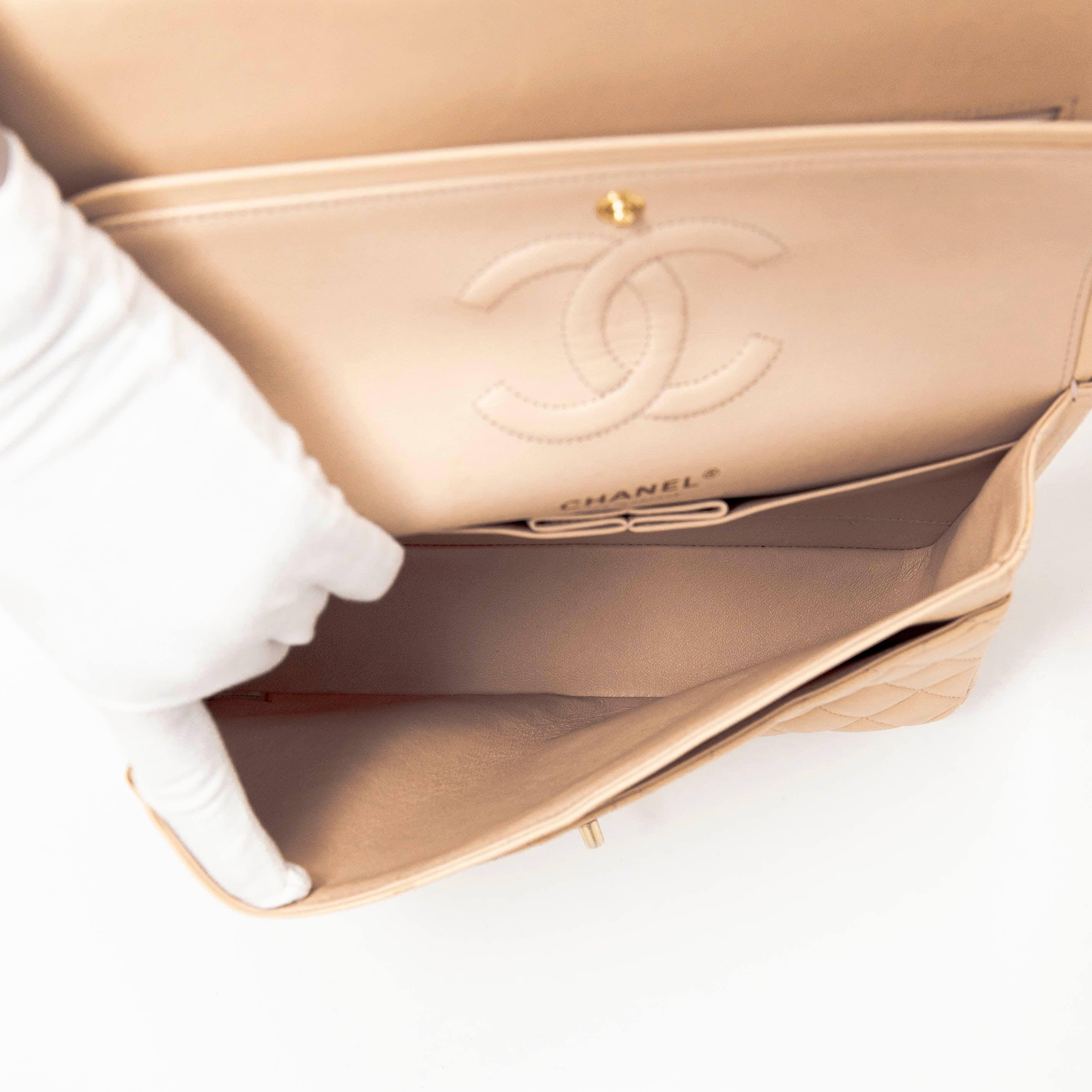 Chanel Beige Medium Classic Flap Bag - Timeless Luxury Handbag for Women | Perfect for Work, Evening Events & Everyday Elegance