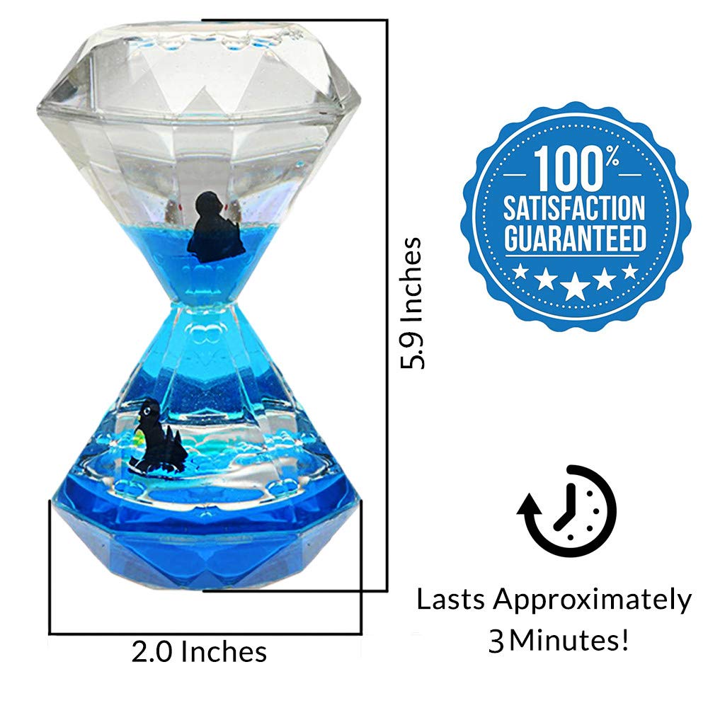 YUE MOTION - 3-Pack Liquid Motion Bubbler Sensory Toys for Kids & Adults | Calming Relaxation Timer for Autism, Stress Relief & Focus | Desk Decor for Office, Classroom & Home Use