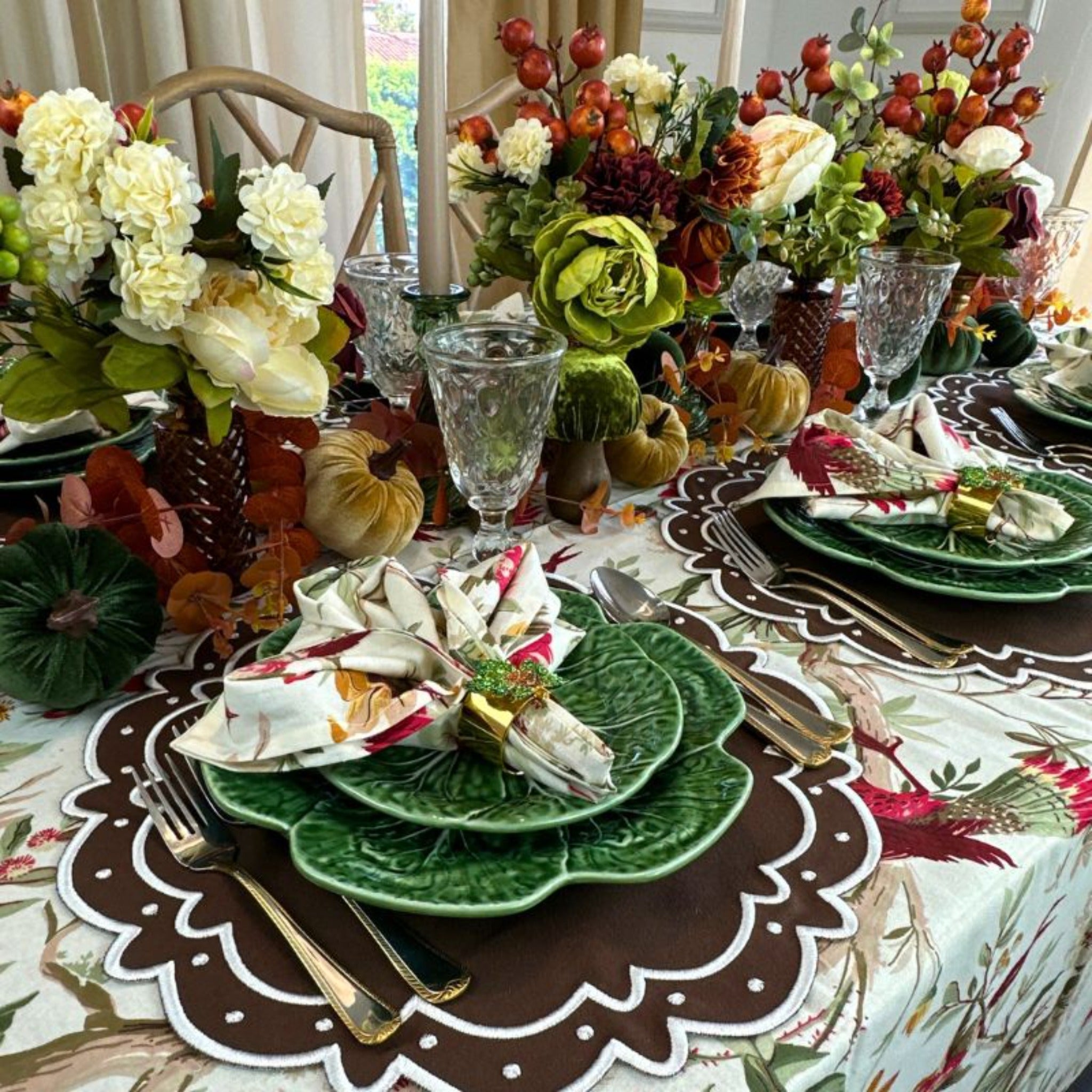 Premium Dark Cocoa Ava Placemats Set of 4 - Waterproof & Heat-Resistant Table Mats for Dining, Kitchen, and Party Decor - Elegant Home & Restaurant Tableware Accessories