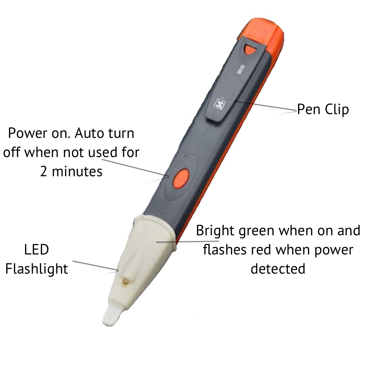 Edward Tools Harden Pro Non Contact Voltage Tester Pen - 90V-1000V AC Voltage Detector with Flashlight Tip, LED/Buzzer Alarm & Auto Shutdown - Ideal for Electricians, DIY Home Electrical Testing (Batteries Included)