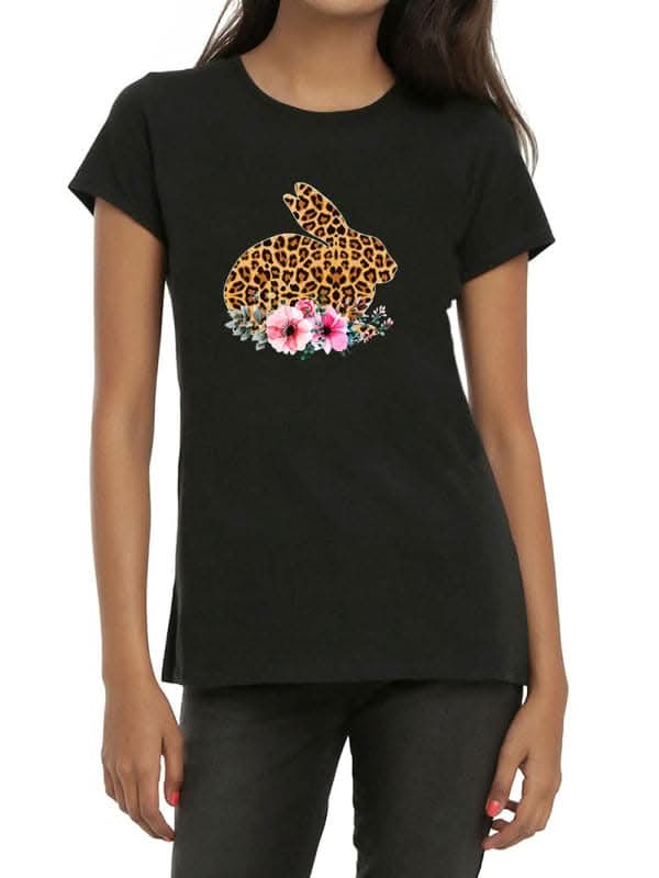 Stylish Leopard Print Cotton T-Shirt for Women - Trendy Animal Print Top for Casual Wear, Outings & Fashion Street Style