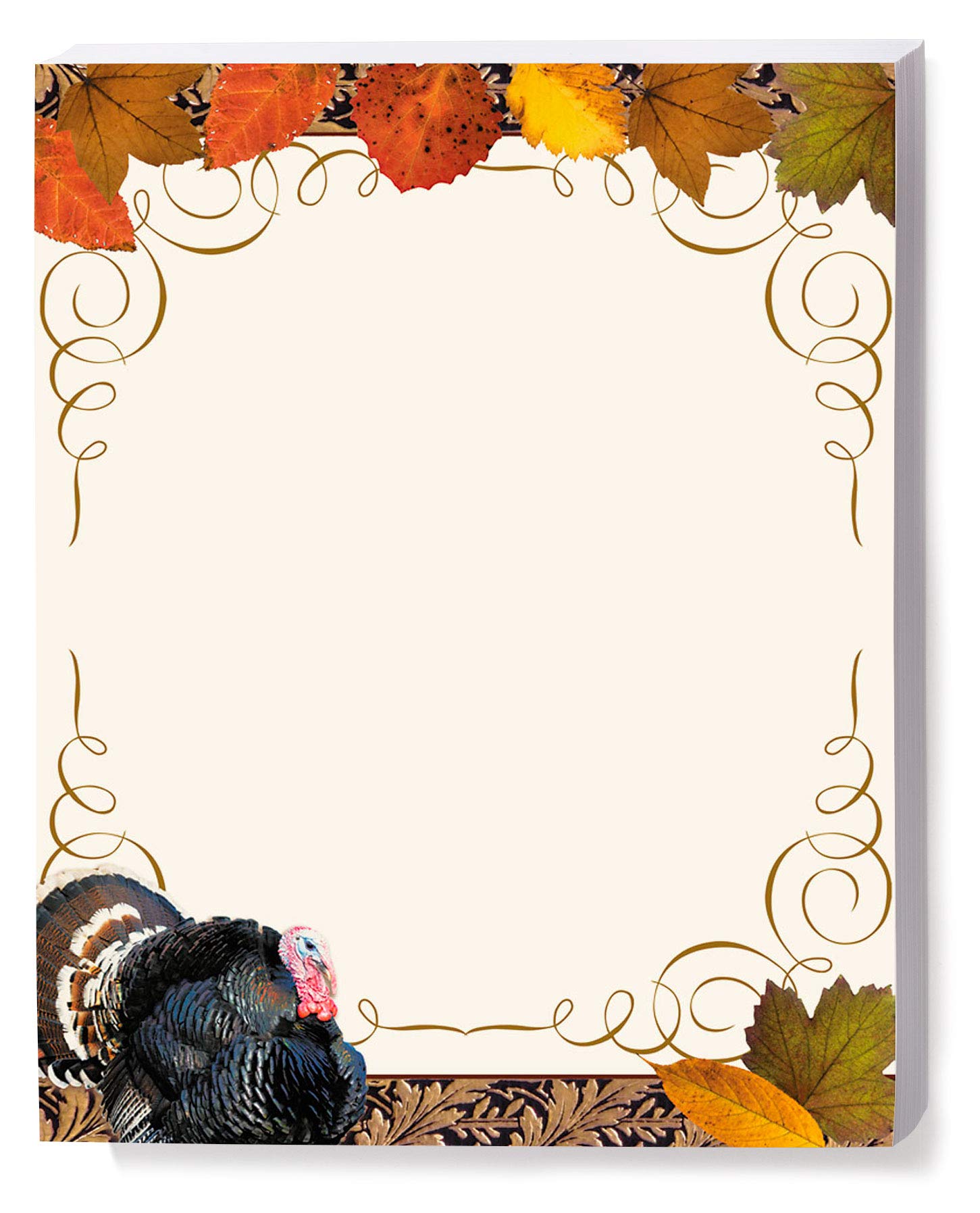 Premium Thanksgiving Stationery Set - Elegant Autumn Theme Border Paper & Letterhead (8.5