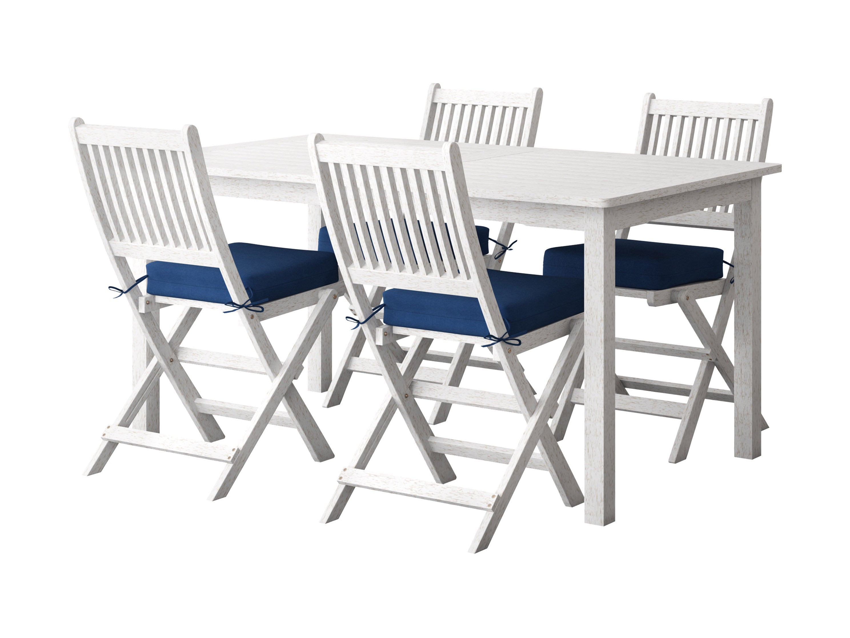Premium Miramar 5-Piece Solid Hardwood Dining Set - Elegant Table & Chairs for Kitchen, Dining Room & Outdoor Entertaining