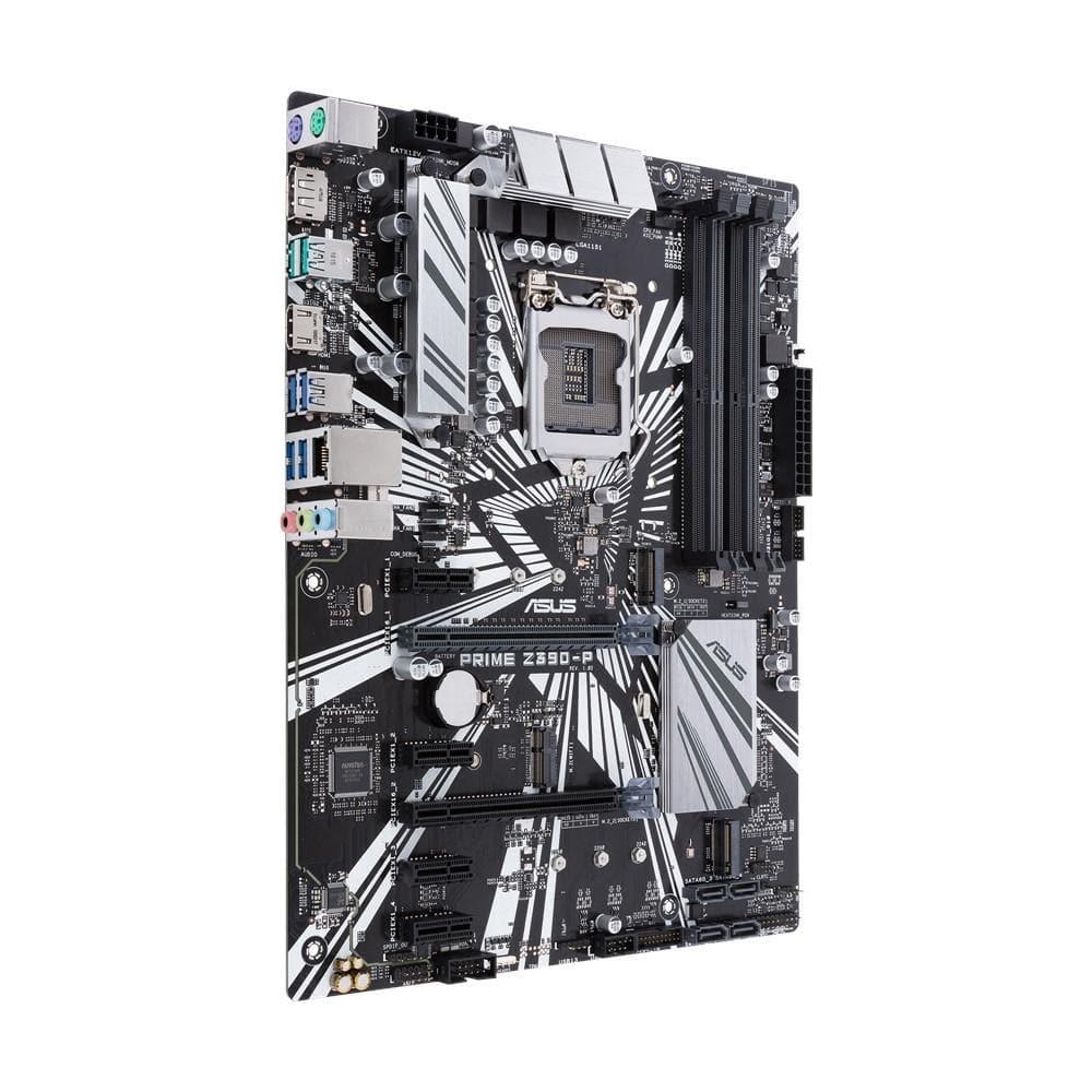 ASUS PRIME Z390-P LGA 1151 ATX Motherboard - Intel Z390 Chipset, DDR4 Support, Dual M.2, USB 3.1 Gen2 - Perfect for Gaming PC Builds & High-Performance Workstations