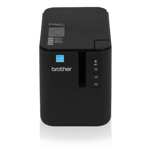 Brother PT-P900WC High-Resolution Industrial Label Printer with Wi-Fi® - Black Desktop Label Maker for Warehouse, Retail & Office Organization