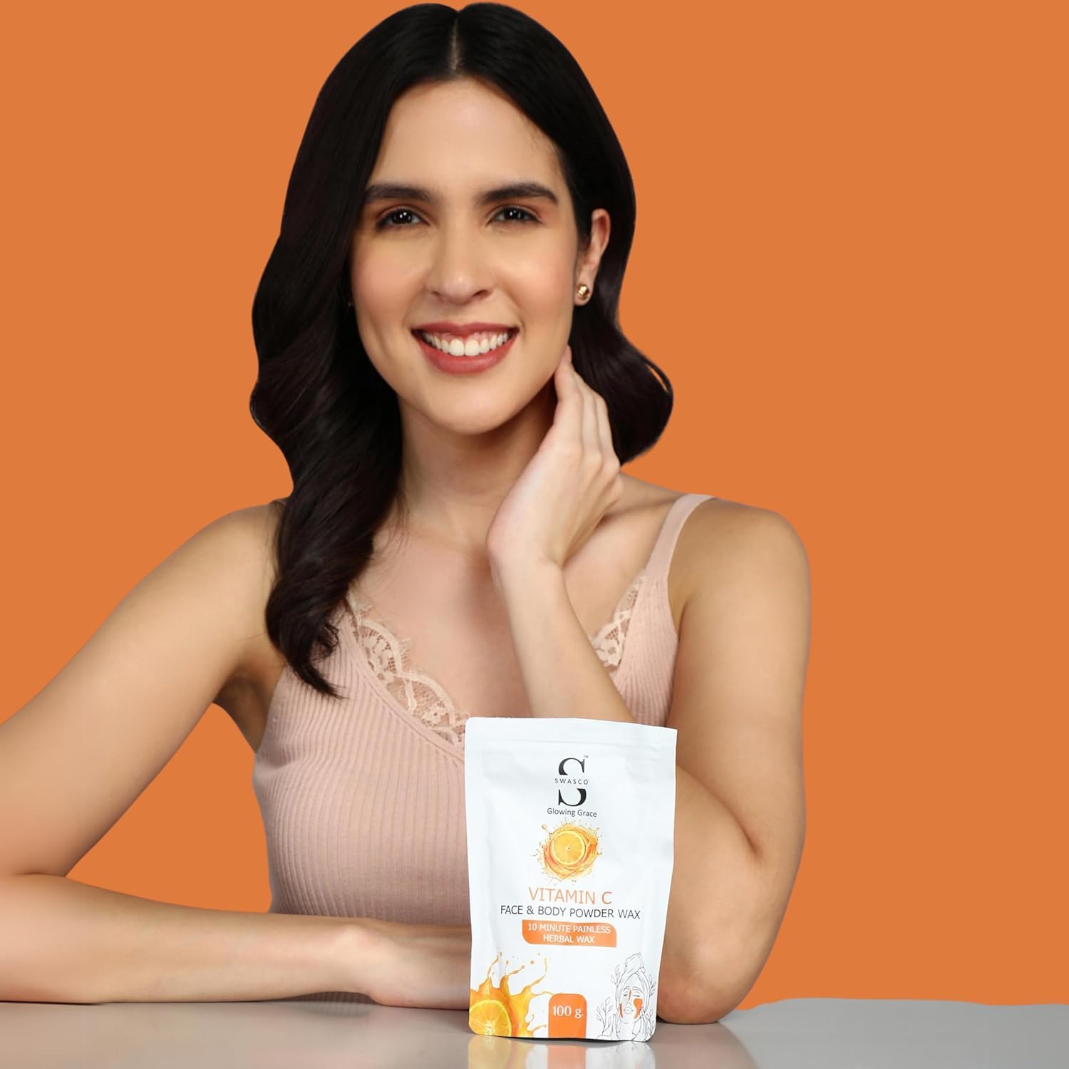 Organic Herbal Wax Powder for Face & Body Hair Removal - 100g | Painless & Chemical-Free Wax Powder for Women & Men | Fast 10-Minute Treatment | Enriched with Vitamin C | Perfect for Smooth Skin at Home, Salon, or Spa