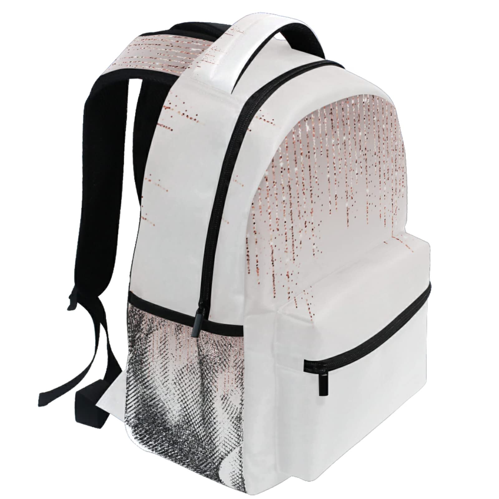 Pfrewn Rose Glitter Backpack for Girls, Teens & Women - Sparkling School Bookbag with Shimmer Design - Perfect for School, College, Travel & Everyday Use