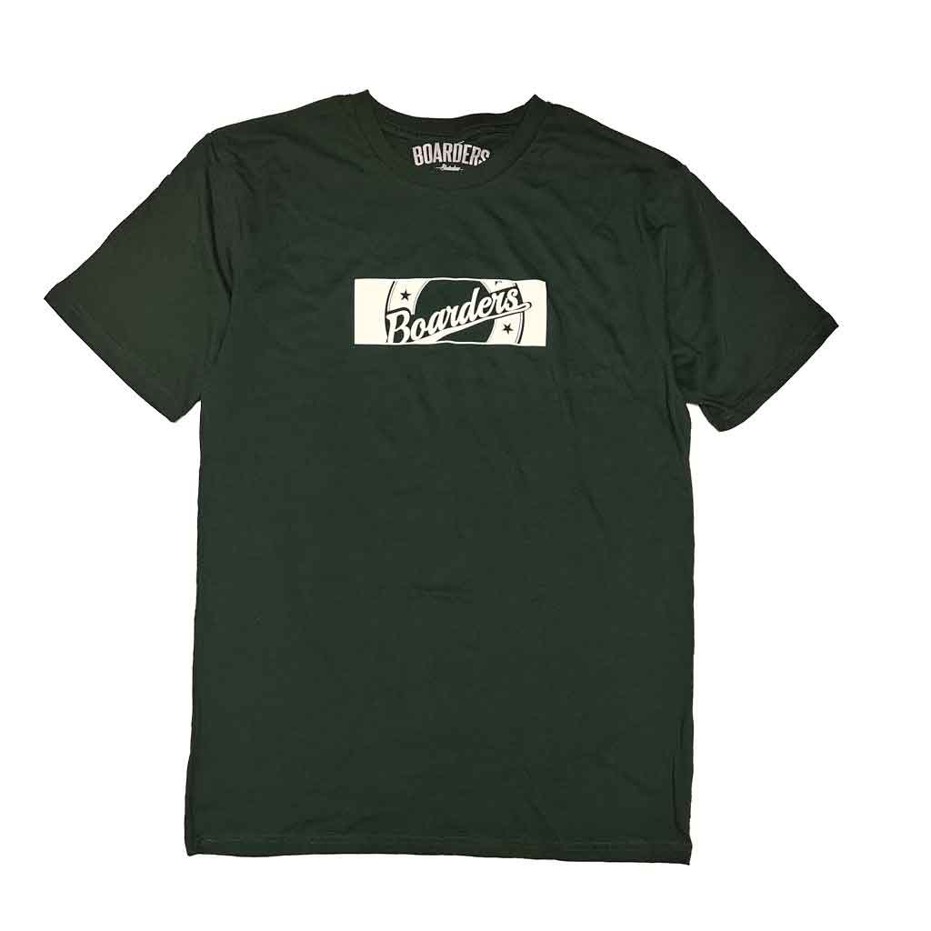 Boarders Crest XL Short Sleeve T-Shirt - Forest Green - Comfortable Casual Wear for Men, Perfect for Outdoor Activities and Everyday Use