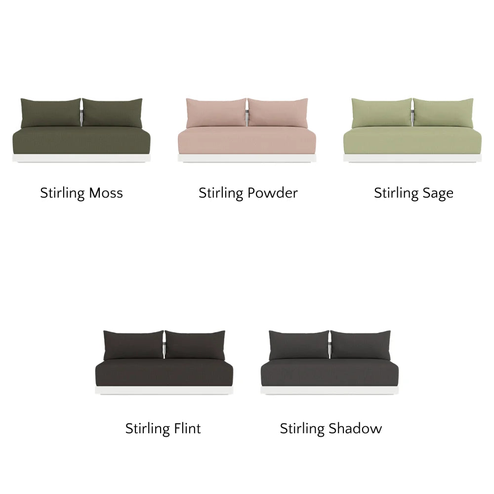 Antigua Outdoor 2-Seat Armless Patio Sofa - Perfect for Poolside, Garden, and Backyard Relaxation