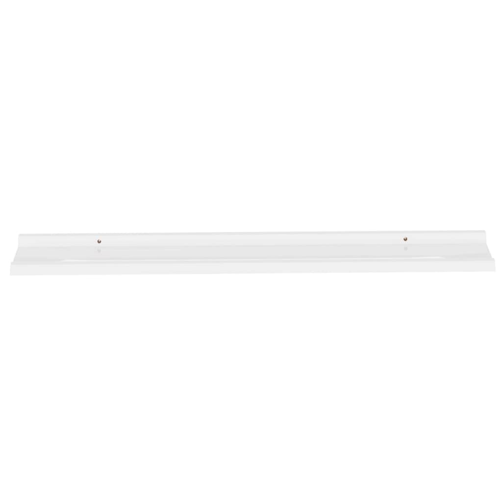 SKM Floating Wall Shelves Set of 2 - White Wooden Shelves 39.4