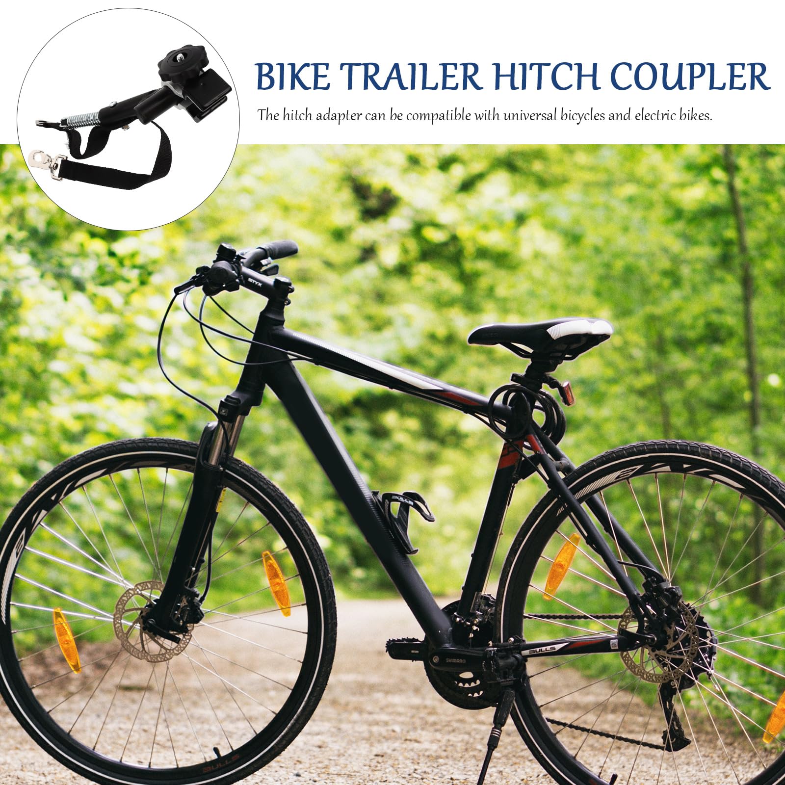 Universal Bicycle Trailer Hitch Connector - Heavy Duty Bike Trailer Coupler Adapter for Kids & Cargo | Compatible with Most Bikes | Perfect for Family Cycling, Grocery Hauling & Outdoor Adventures