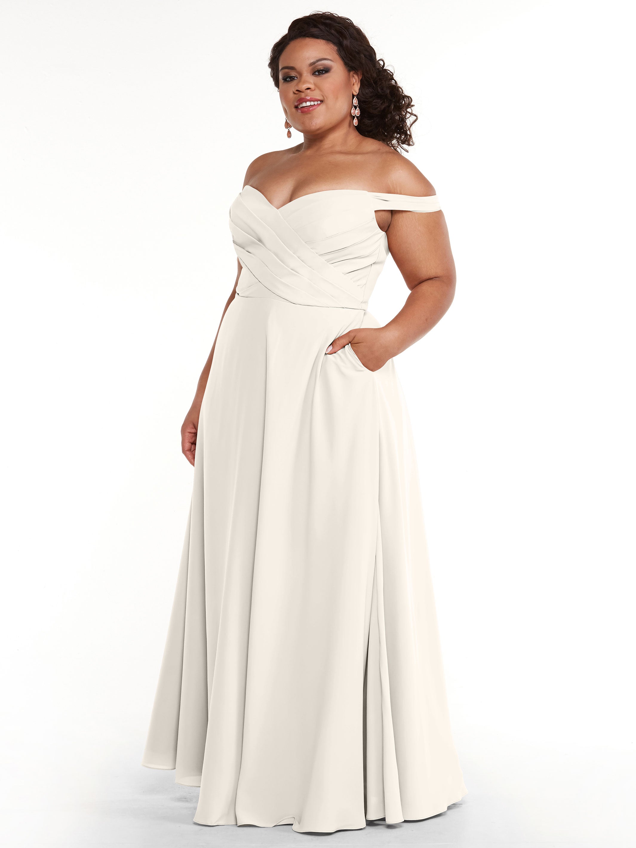 Elegant 83018 Stretch Chiffon Bridesmaid Dress with Pleated Sweetheart Neckline - Perfect for Weddings, Formal Events & Special Occasions