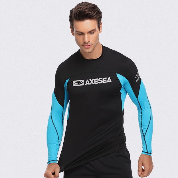 Men's UPF 50+ Long Sleeve Rash Guard Shirt - Sun Protection Swim Shirt for Surfing, Swimming & Outdoor Water Sports