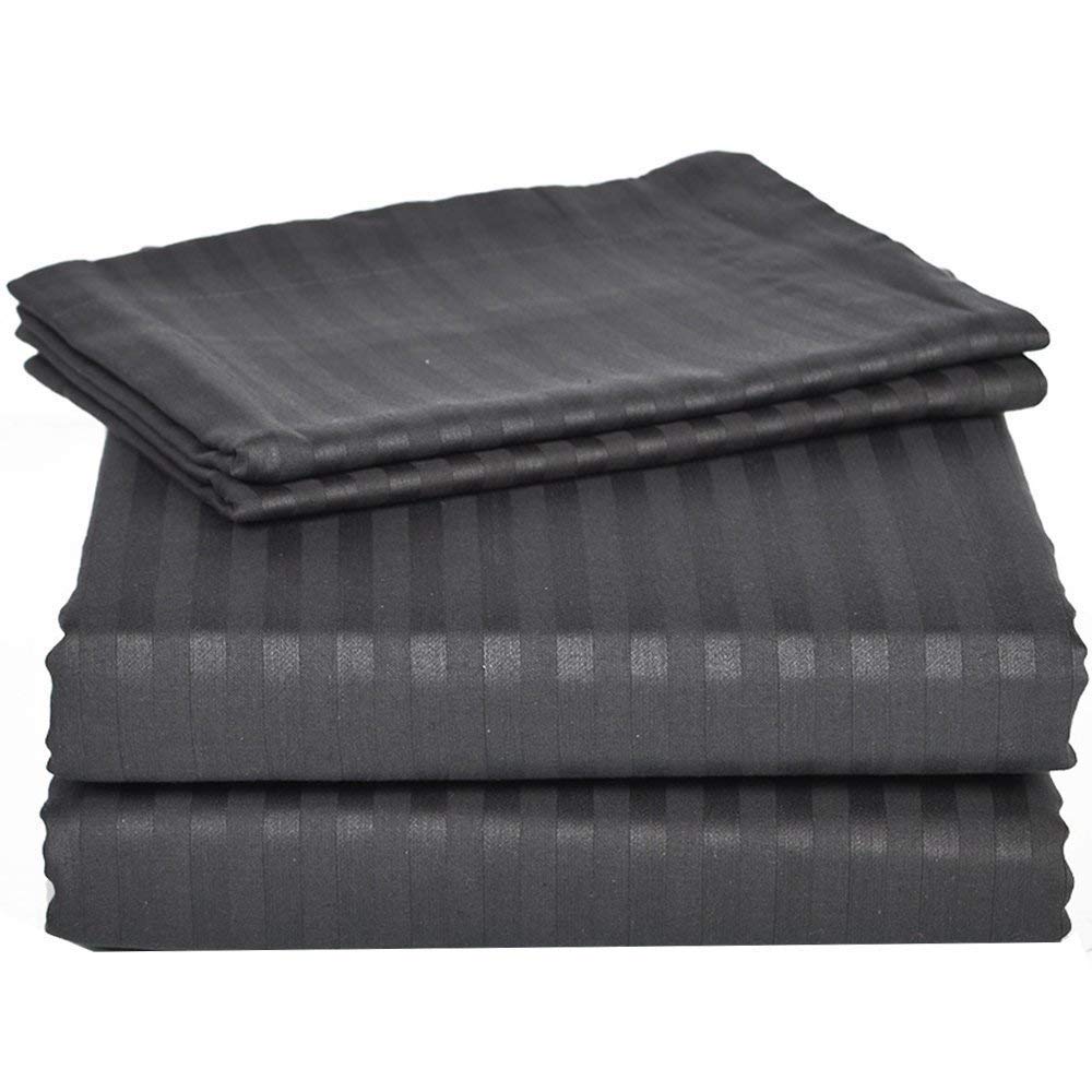 Premium 1800-TC Egyptian Cotton 6-Piece Grand King Sheet Set - 1 Fitted Sheet, 1 Flat Sheet, 4 Pillowcases - Luxurious Heavyweight Bedding for 10-12