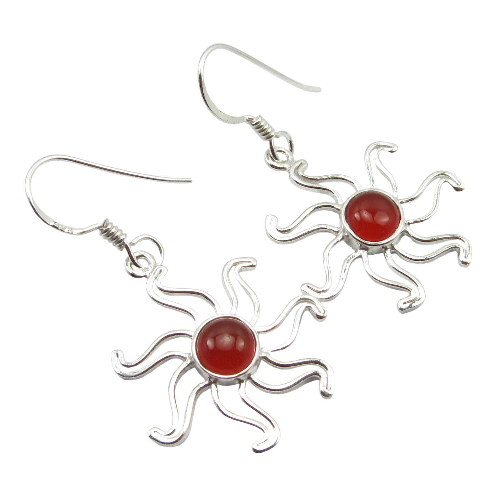 Natural Carnelian Gemstone Earrings 1.5