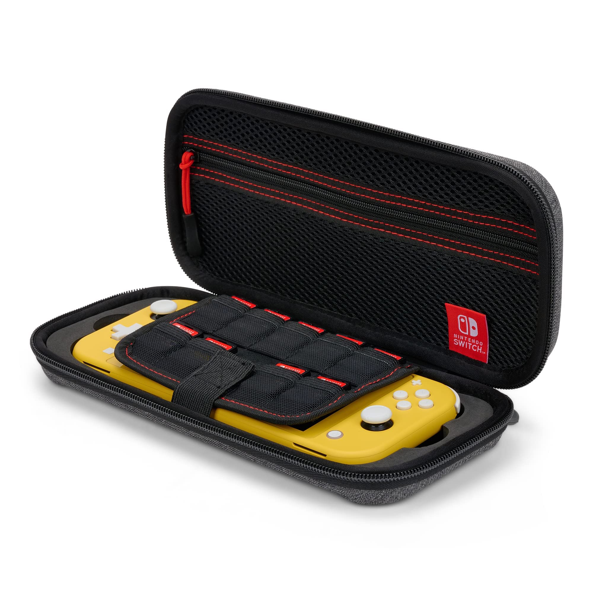 PowerA Protective Case for Nintendo Switch OLED, Switch & Switch Lite - Durable Charcoal Cover for Gaming On-The-Go, Travel & Storage