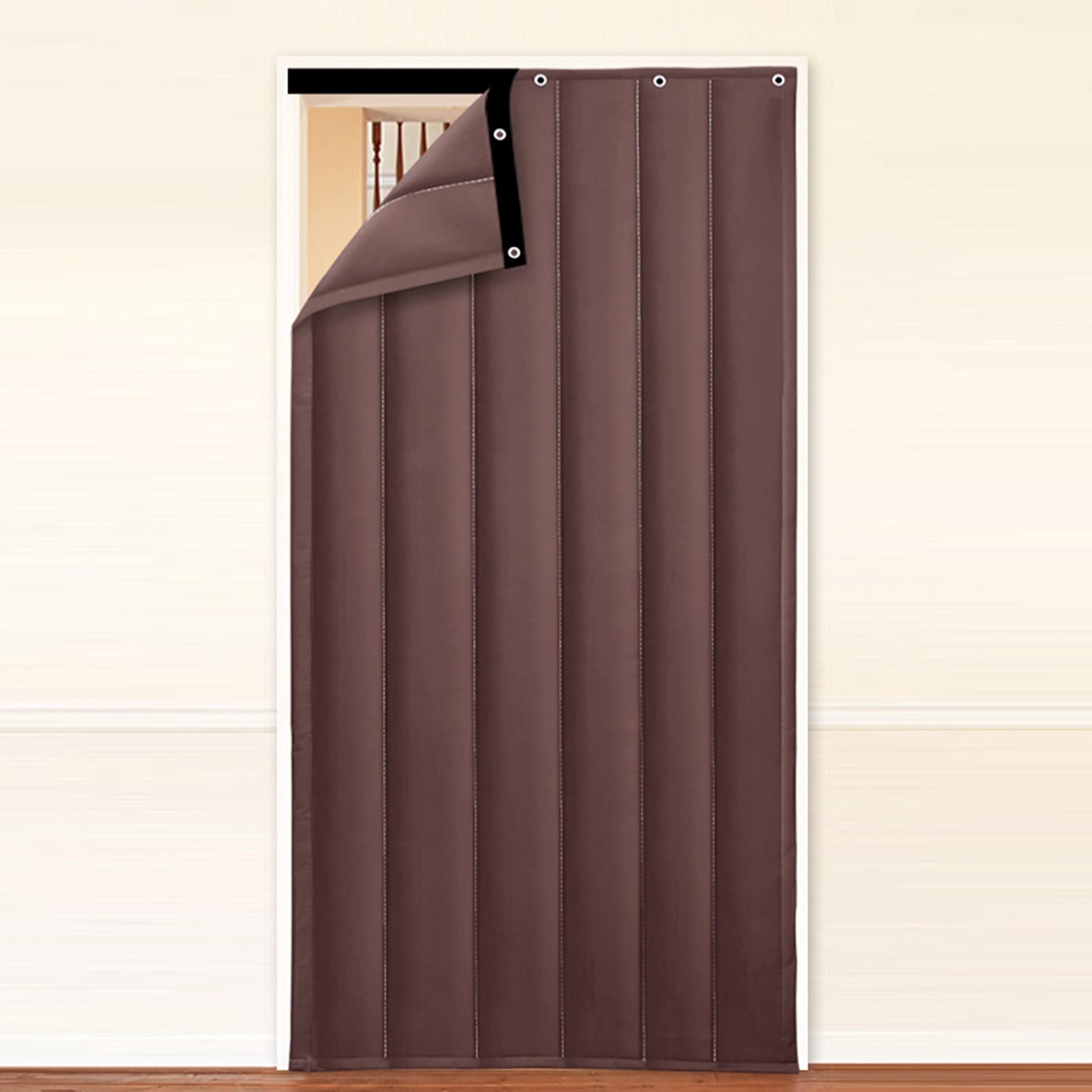HORV Insulated Soundproof Thermal Door Curtain - Noise Reducing Room Divider for Home, Kitchen, Living Room, Patio & Garage - Perfect for Winter Insulation & Summer Energy Savings (37.4