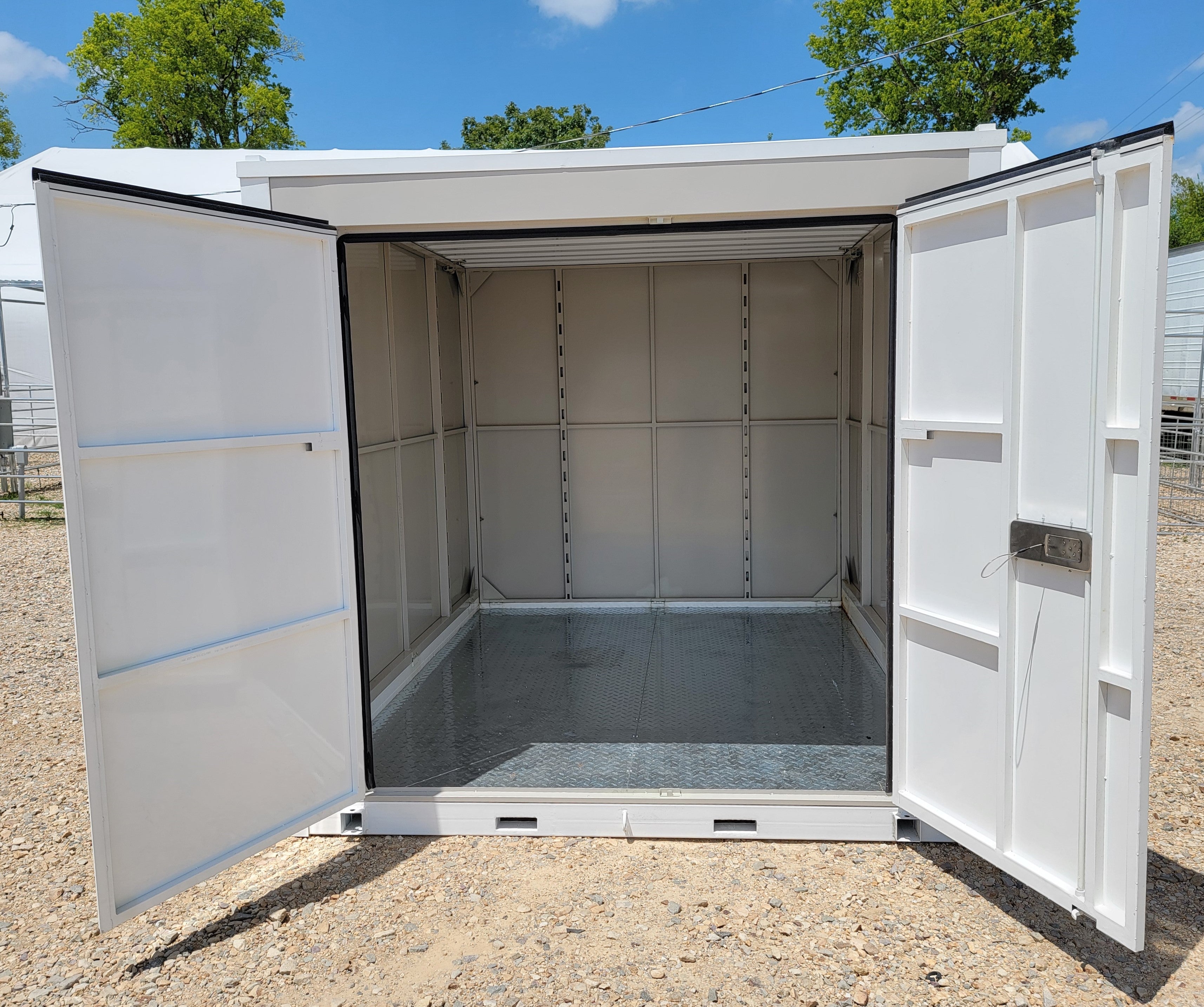 8'x10' Single Door Portable Relocatable Storage Shed - Durable Outdoor Storage Container for Backyard, Garden & Home Organization | Weather-Resistant & Easy Assembly
