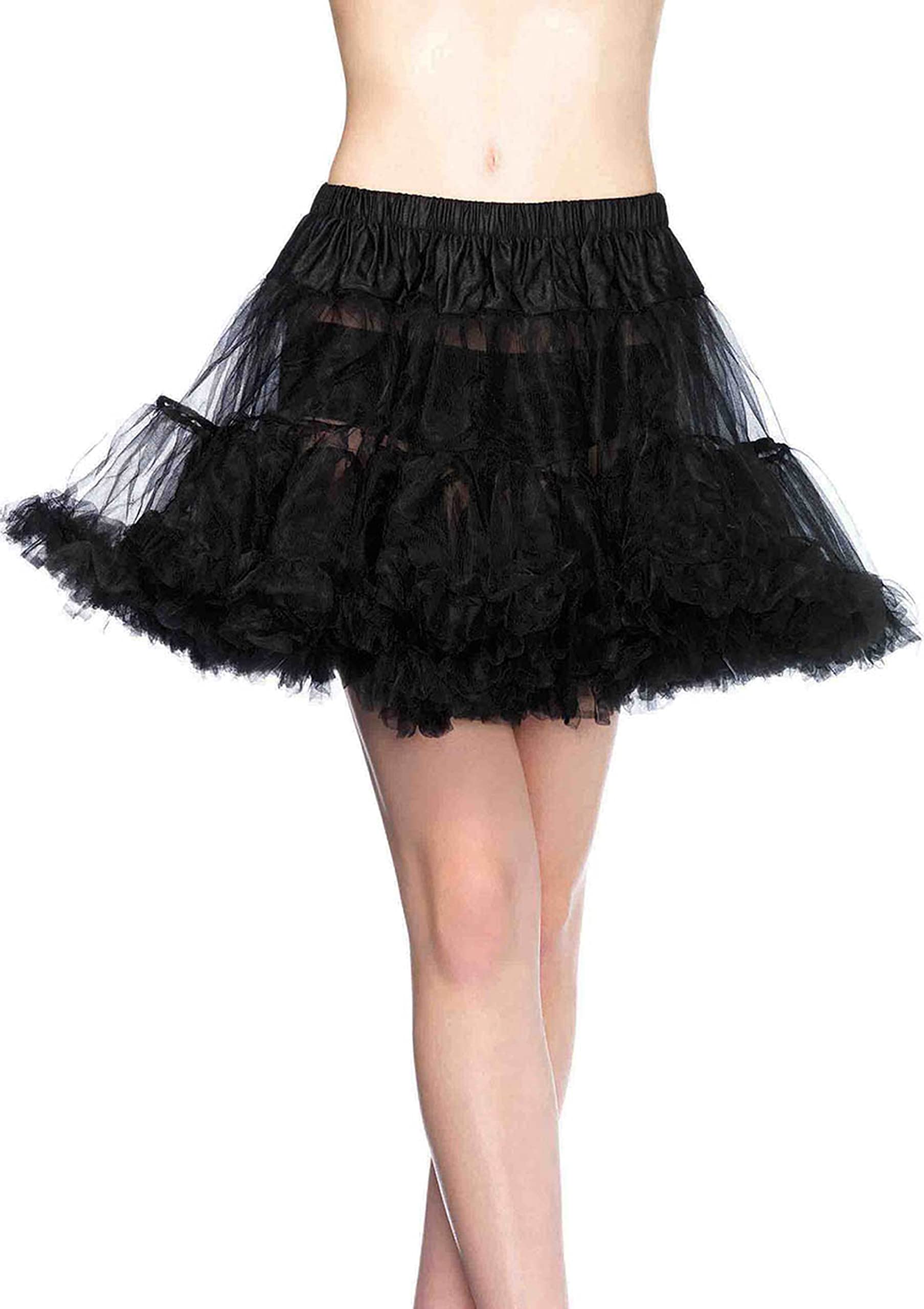 Leg Avenue Women's Layered Tulle Petticoat Skirt - Fluffy Underskirt for Dresses, Costumes & Special Occasions | Perfect for Weddings, Prom, Halloween & Cosplay