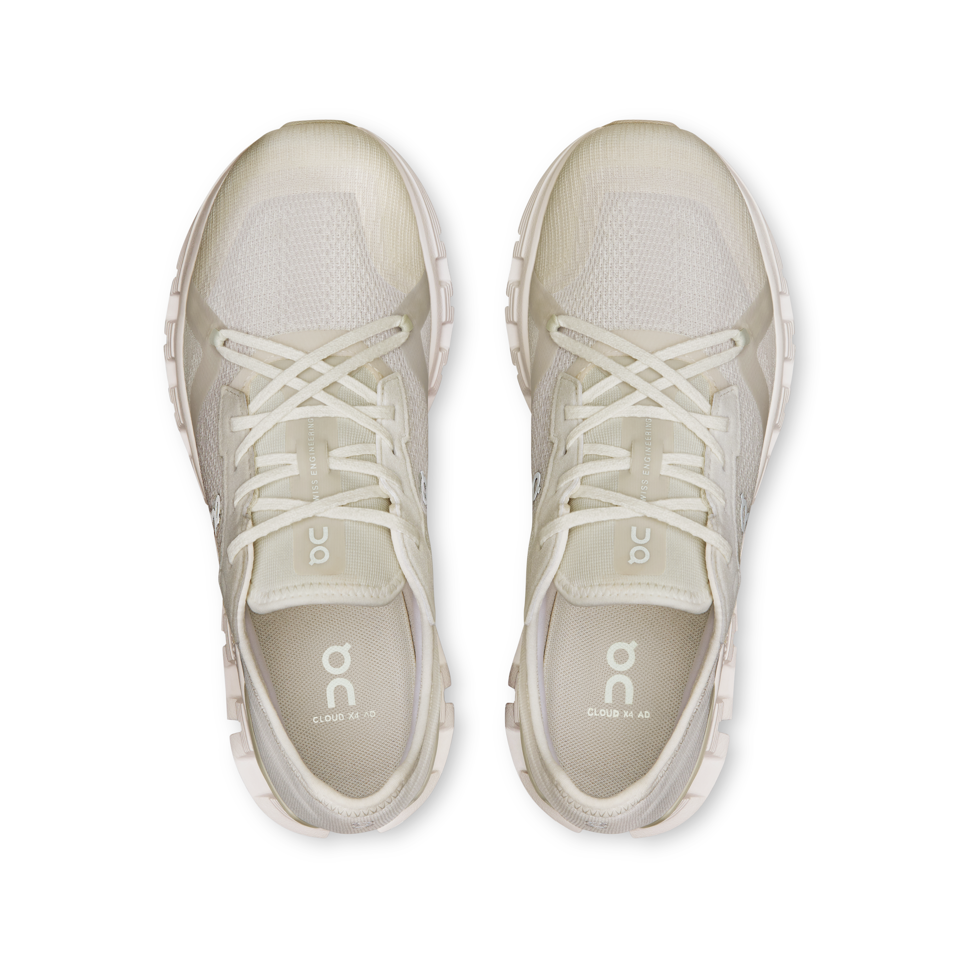 On Running Women's Cloud X 4 Athletic Running Shoes - Lightweight & Breathable - White/Wolf - Perfect for Jogging, Gym Workouts & Daily Wear