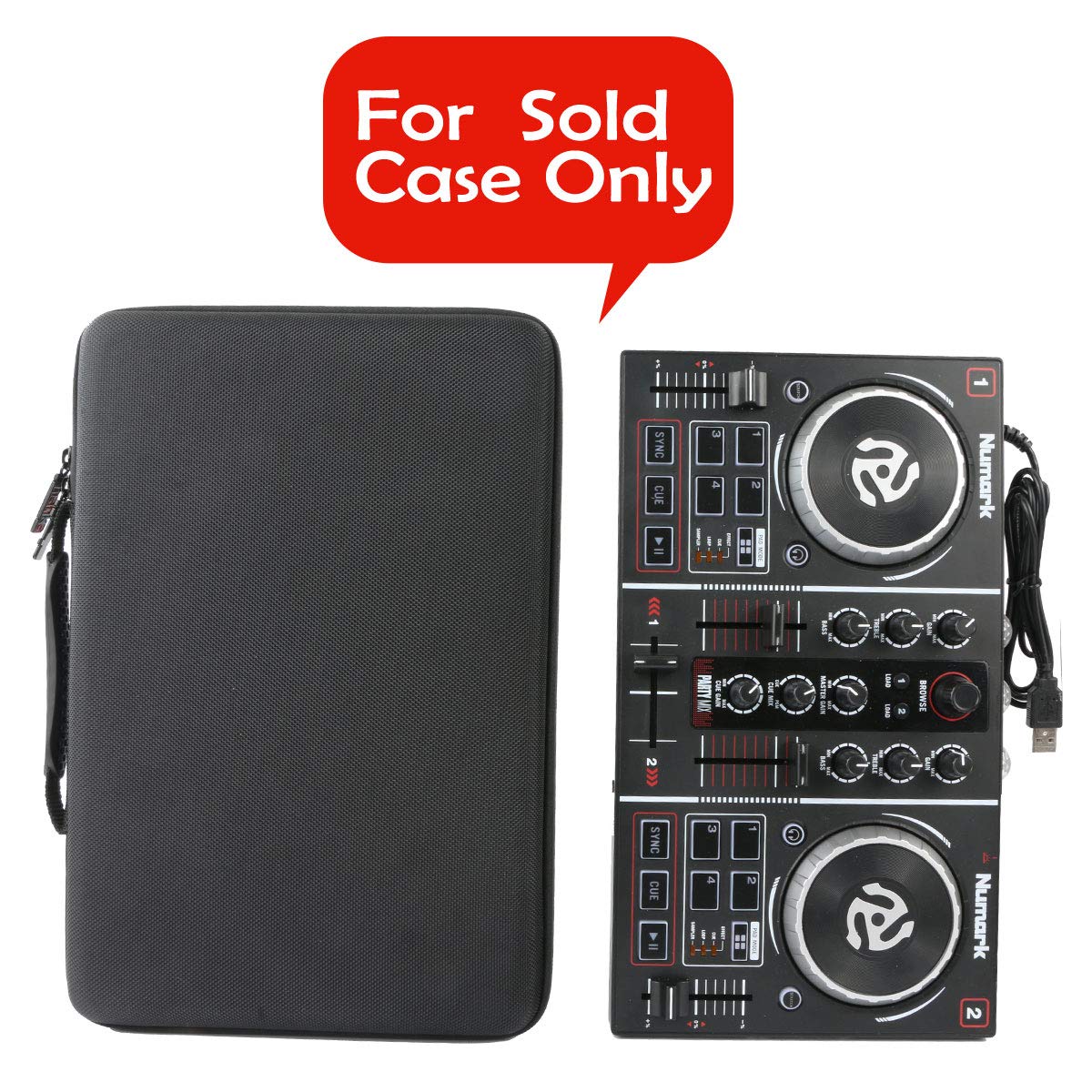 Hercules DJ 200 & Numark Party Mix Hard Travel Case - Durable Protective Storage for USB DJ Controllers - Perfect for Gigs, Tours & Mobile DJ Performances