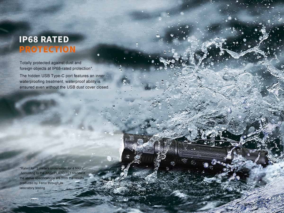 Fenix PD32R Rechargeable Flashlight - 1000 Lumens, USB-C Charging, Compact & Powerful LED Flashlight for Camping, Hiking, Emergency, and Outdoor Adventures