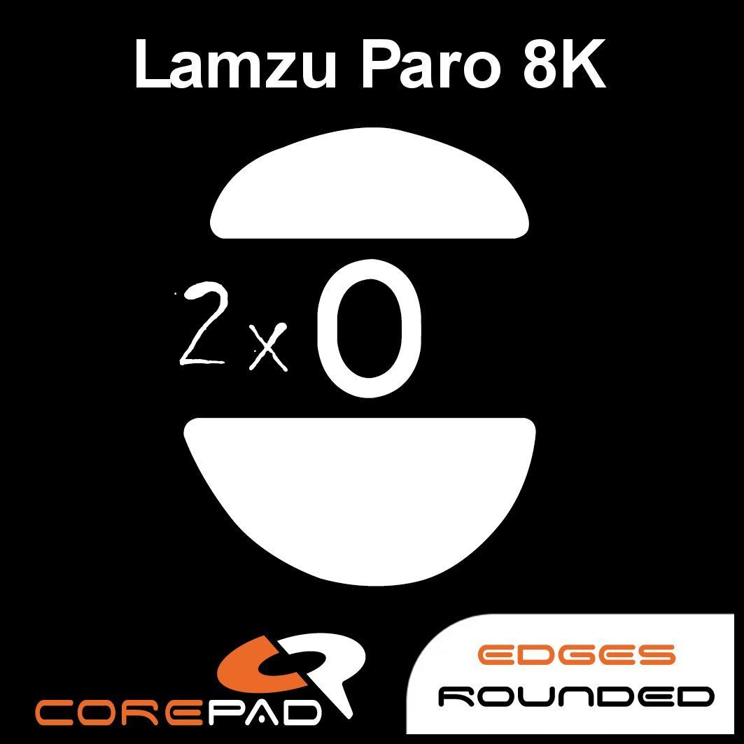 Corepad Skatez Mouse Feet for Lamzu Paro Aurora - Ultra Smooth Gliding PTFE Skates for Gaming Mice | Enhanced Precision & Speed for FPS, MOBA, and Esports Gaming