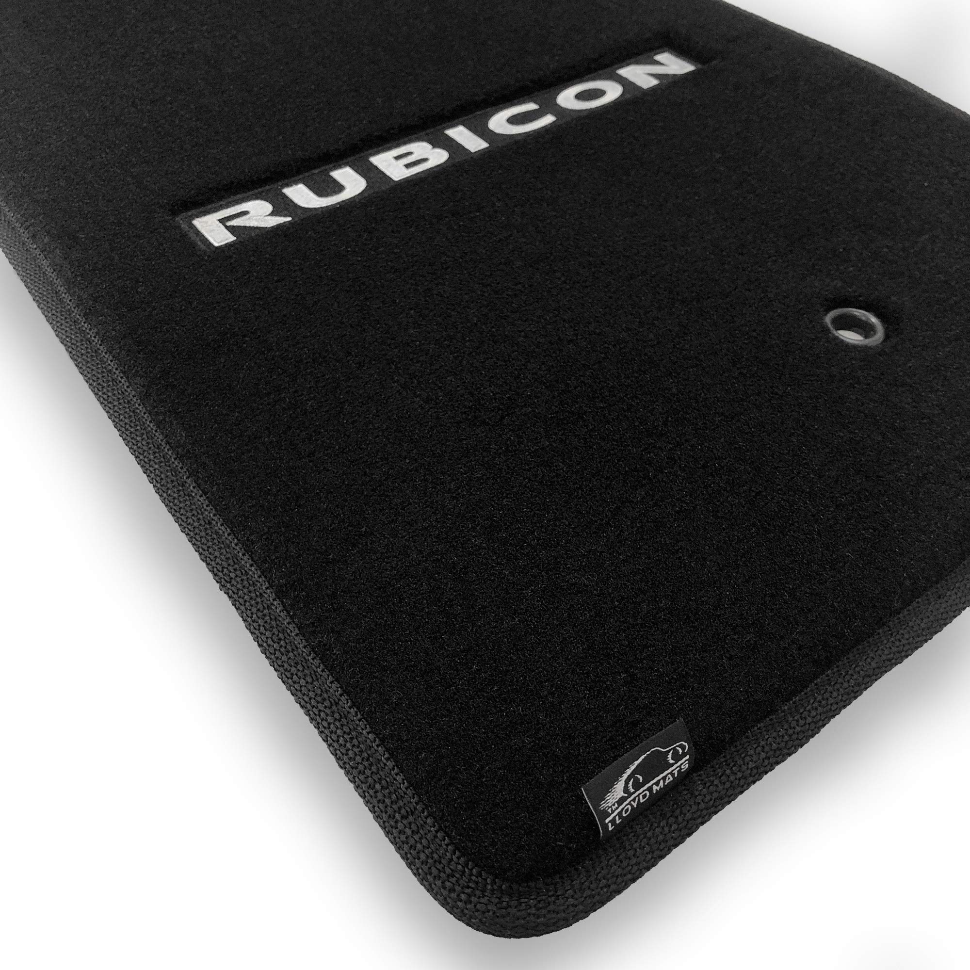 Premium Custom-Fit Carpet Floor Mats for Jeep Wrangler JK 2011-2013 - Black 4-Piece Set with Rubicon Logo | All-Weather Protection & Luxury Interior Upgrade for Off-Road & Daily Driving