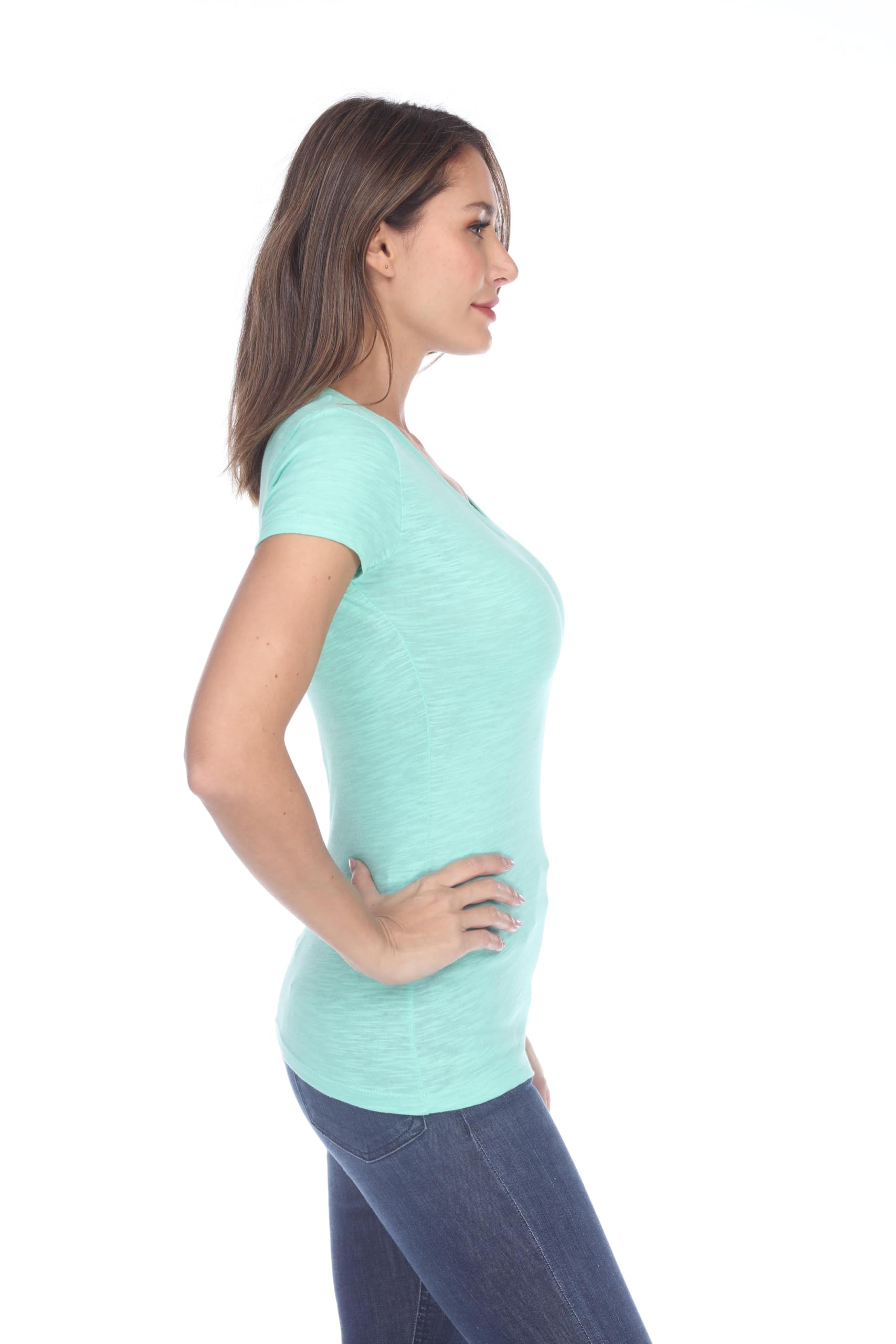 2025 New Women's Solid Color Slim-Fit Layering Short Sleeve T-Shirt - Soft Comfortable Fabric for Casual Wear, Summer Outfits & Everyday Basics