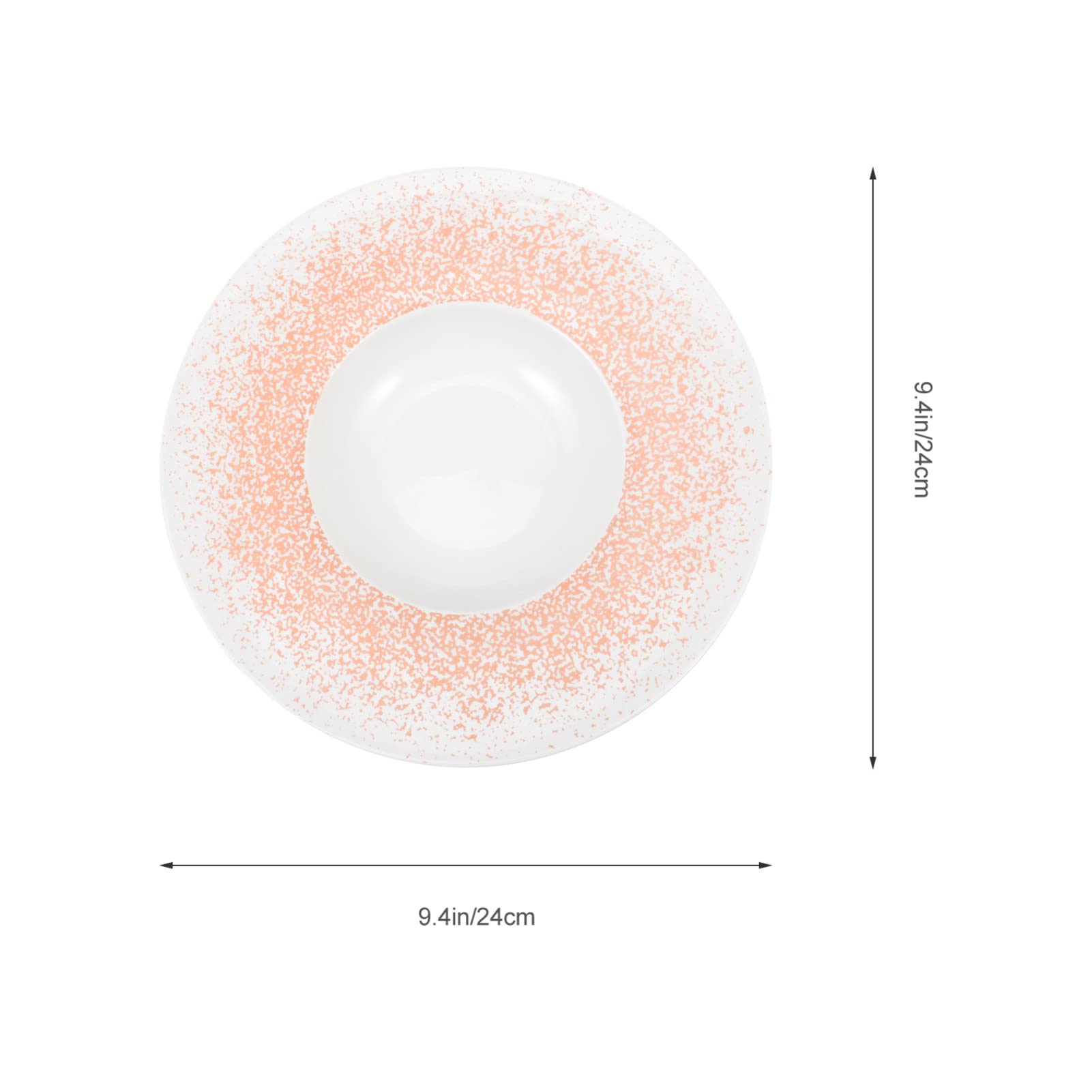 Premium Hemoton Porcelain Salad Plate Set - 1-Piece Rimmed Serving Bowl, Shallow Dish for Party Snacks, Candy & Appetizers | Elegant Ceramic Round Platter for Dining, Entertaining & Home Decor