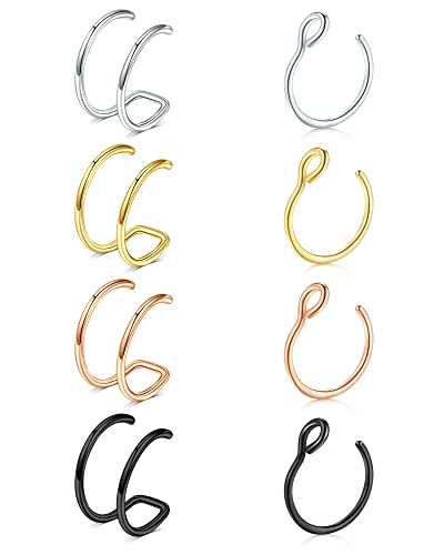 12-fake double nose hoop