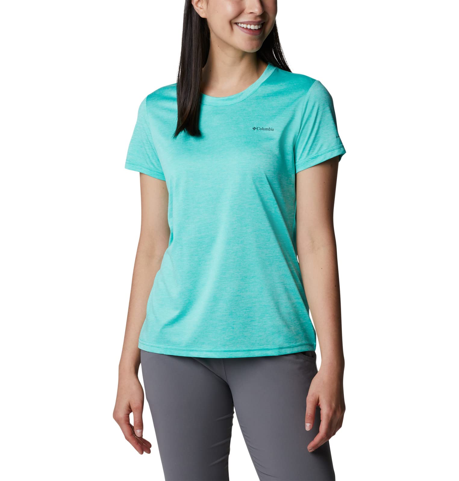Columbia Women's Short Sleeve Hiking Crew Shirt - Lightweight, Moisture-Wicking & UPF Protection for Outdoor Adventures