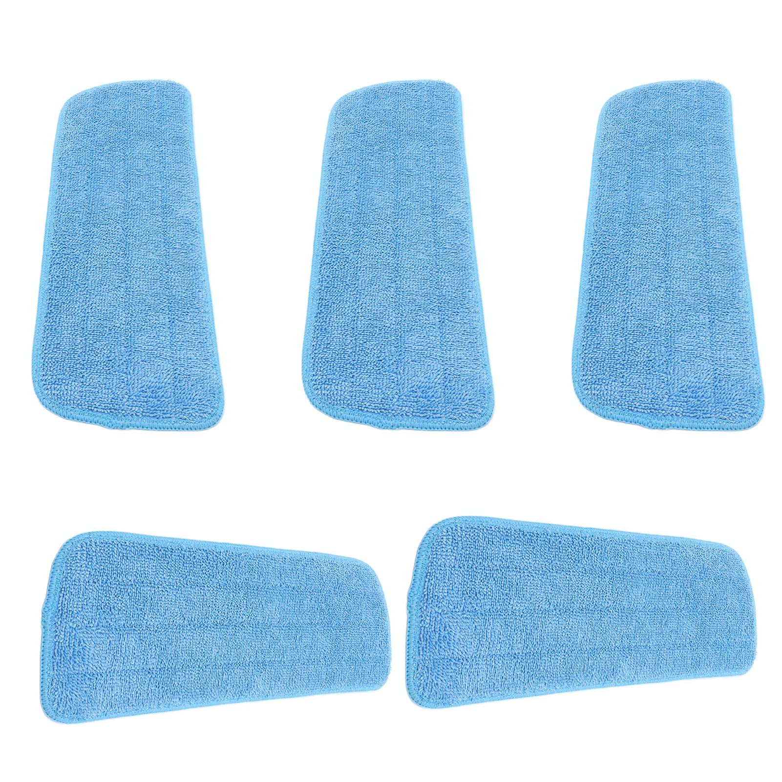 Biitfuu Microfiber Mop Pads 5-Pack - 14x41cm Hook & Loop Replacement Cleaning Cloths for Flat Mops - Super Absorbent, Washable & Reusable - Perfect for Hardwood Floors, Tile & Laminate Cleaning