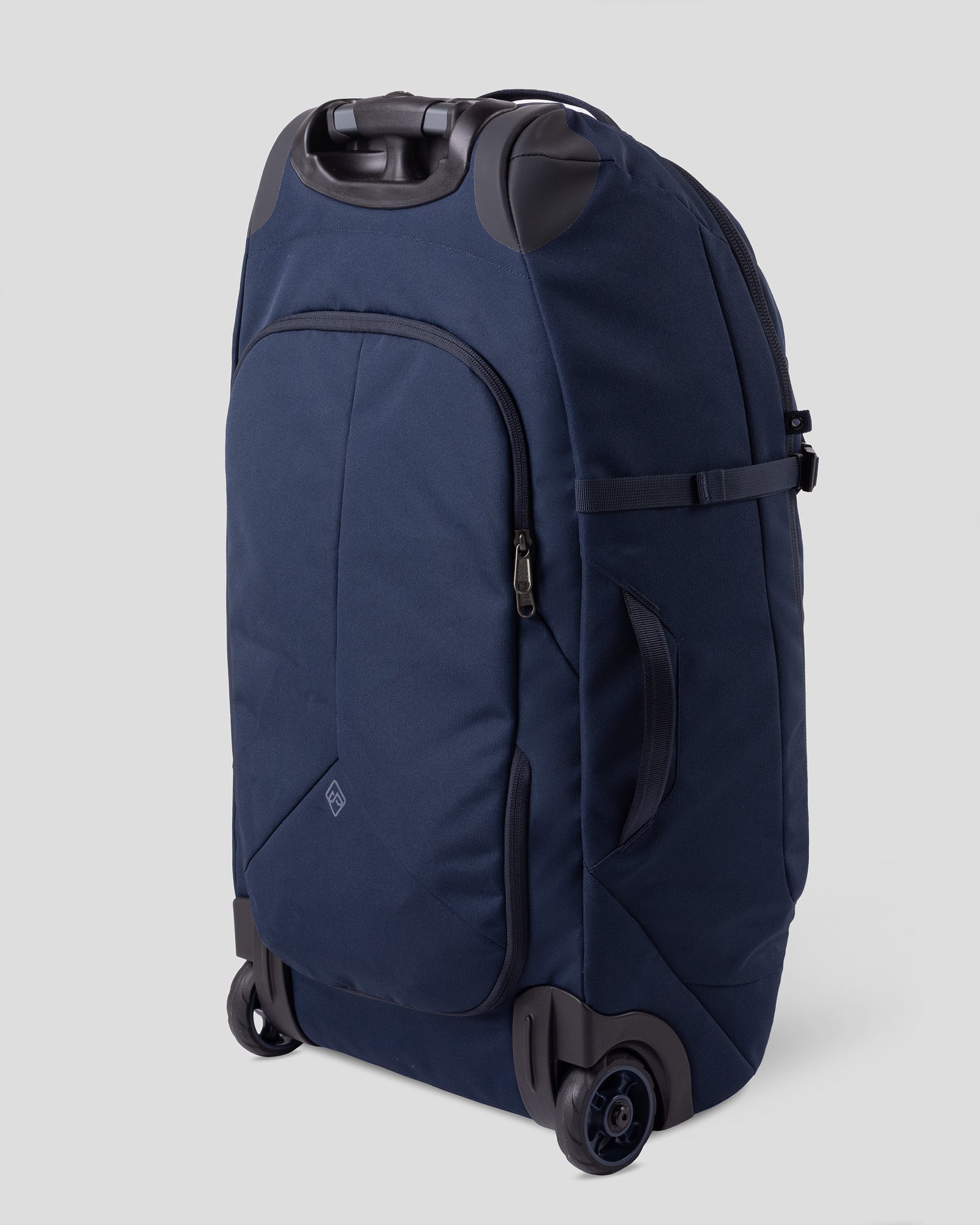 Hybrid Trolley v5 50L Travel Backpack - Lightweight Carry-On Luggage for Men & Women, Waterproof Duffle Bag with Wheels - Perfect for Air Travel, Gym, Camping & Outdoor Adventures (Pure Navy)