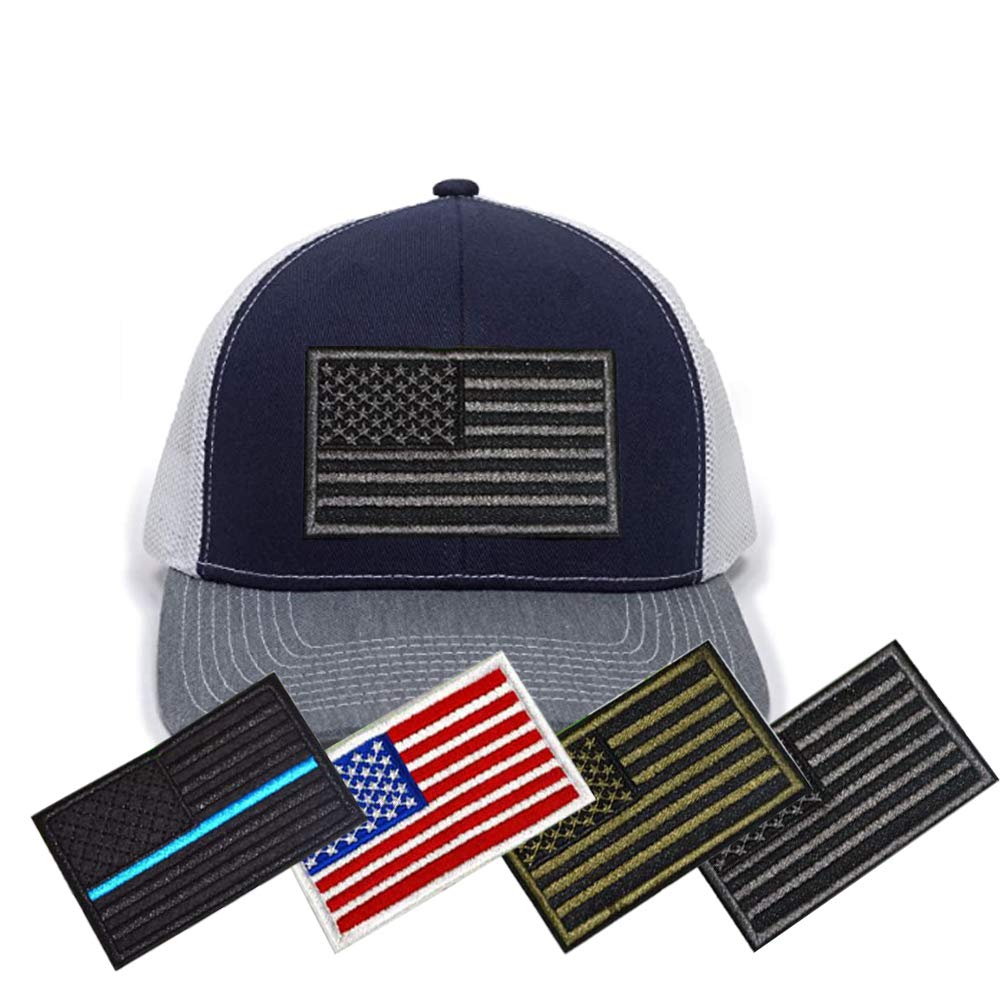 USA Flag Embroidered Tactical Patches - 17PCS Military Army Uniform Emblems, Iron-On & Sew-On American Flag Decals for Backpacks, Caps, Hats, Jackets, T-Shirts - Perfect for Patriotic Events, Military Service, Outdoor Adventures & DIY Crafts