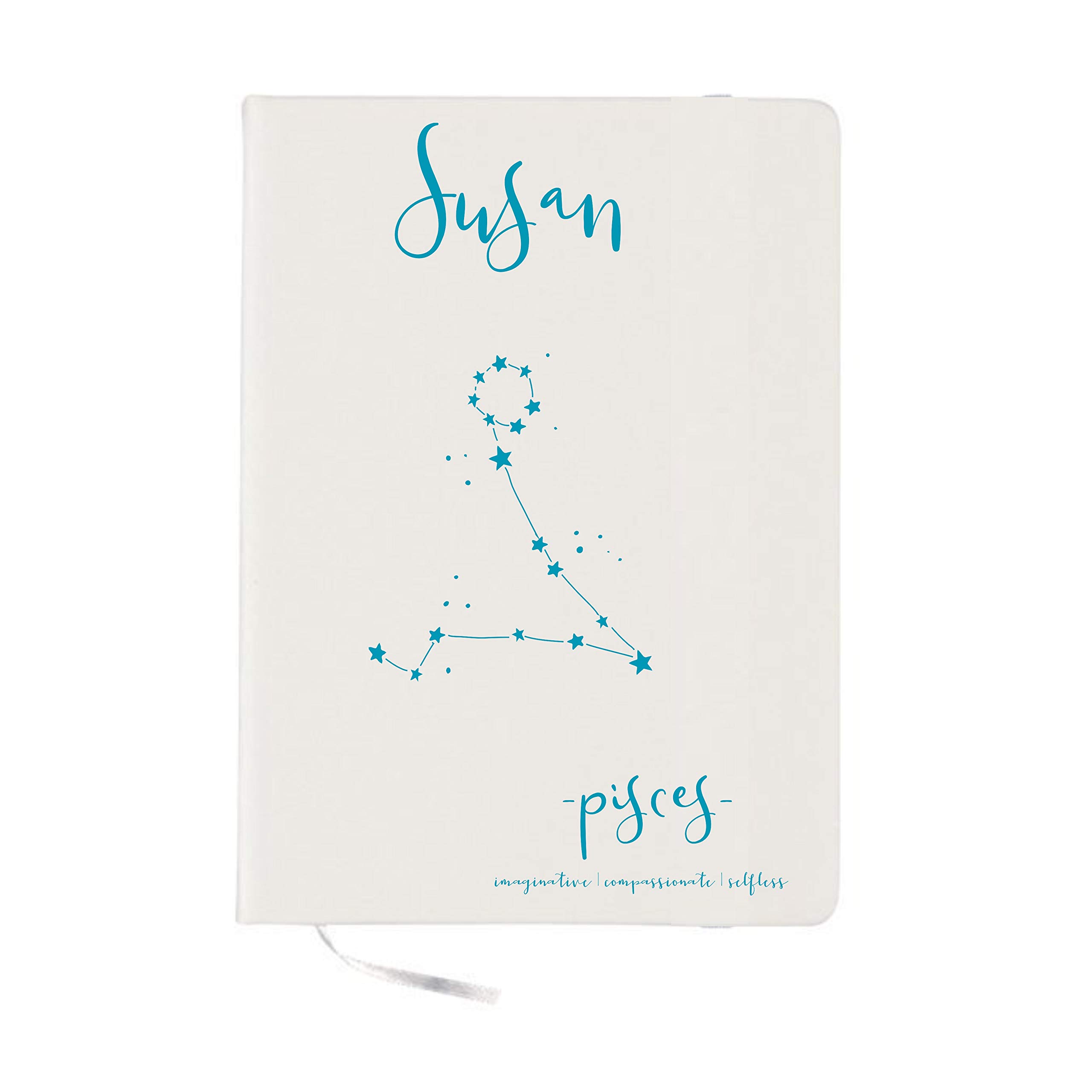 Custom Pisces Zodiac Journal - Personalized Astrology Notebook for Birthday Gifts & Horoscope Tracking | Perfect for Journaling, Note-Taking & Spiritual Reflection