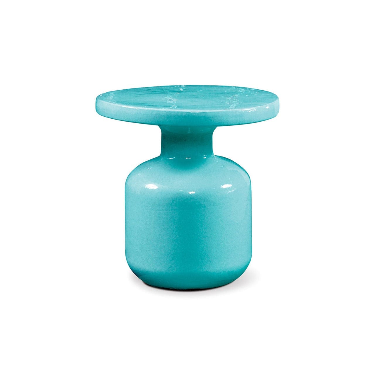 Modern Glass Bottle Accent Table - Stylish Side Table for Living Room, Bedroom & Office - Perfect for Home Decor, Small Spaces & Nightstands