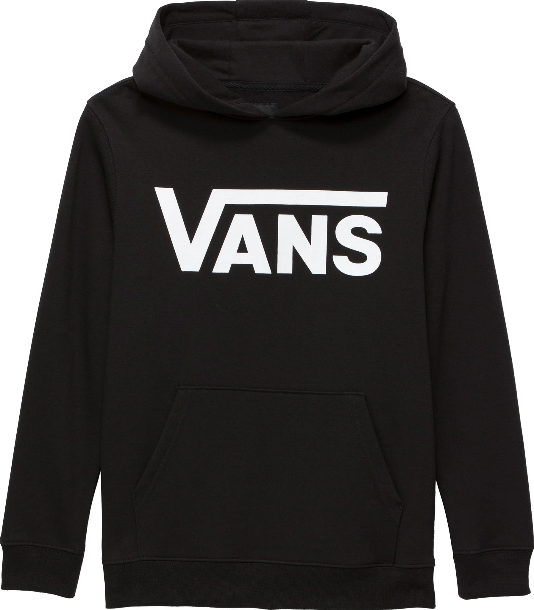 VANS Youth Classic Pull-On Hoodie Sweatshirt for Boys & Girls - Soft Cotton Blend Black Pullover for School, Sports & Casual Wear