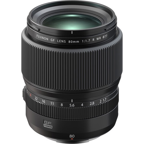 FUJIFILM FUJINON GF 80mm F1.7 R WR GFX Medium Format Lens - Professional Portrait & Low-Light Photography for GFX Cameras