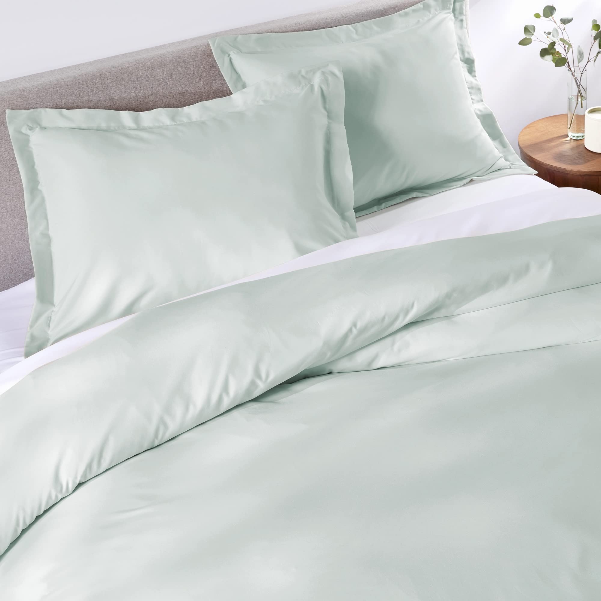 PeachSkinSheets 1500 Thread Count Soft Cooling Duvet Cover Set | King & California King Size - Mint Julep Green | Breathable & Hypoallergenic for Hot Sleepers | Perfect for Summer Nights & Guest Bedrooms