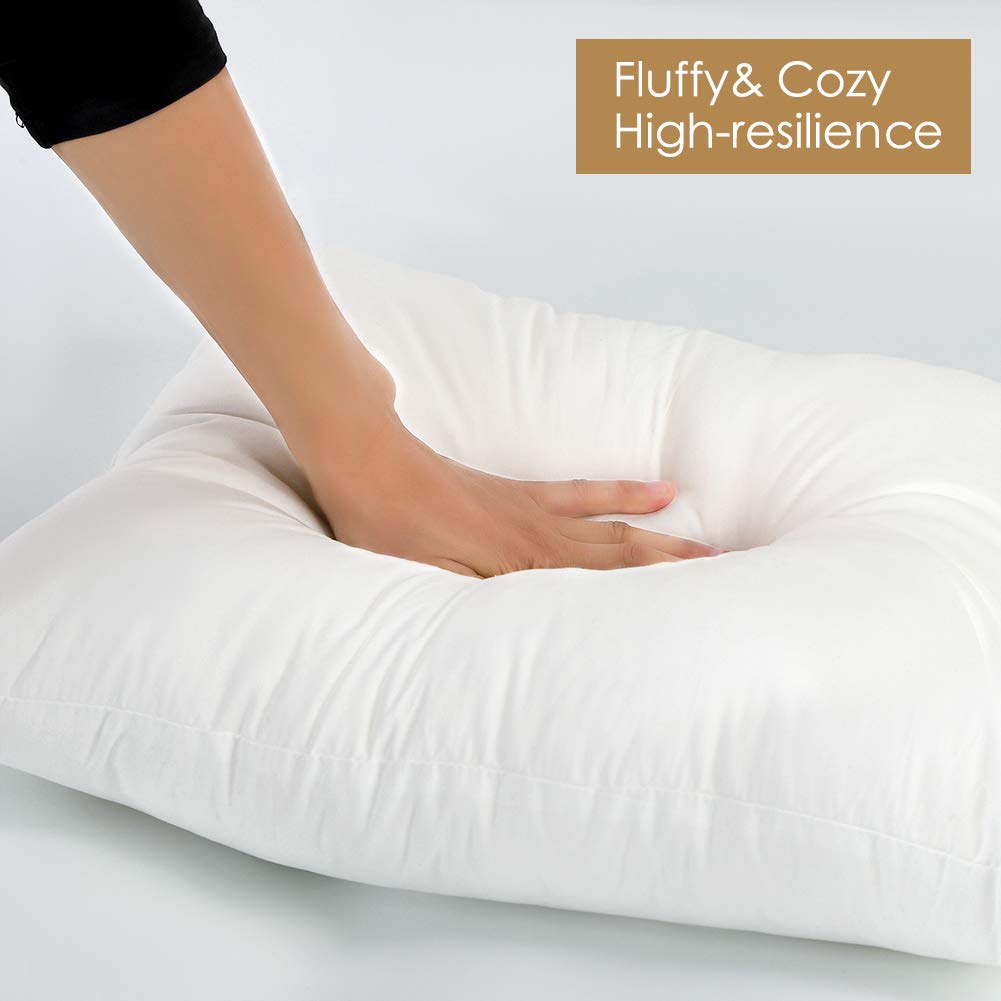 OTOSTAR 18x18 Inch Square Throw Pillow Inserts, Set of 6 - Premium Couch, Sofa & Bed Cushion Stuffer - White Decorative Pillow Forms for Living Room, Bedroom & Home Decor