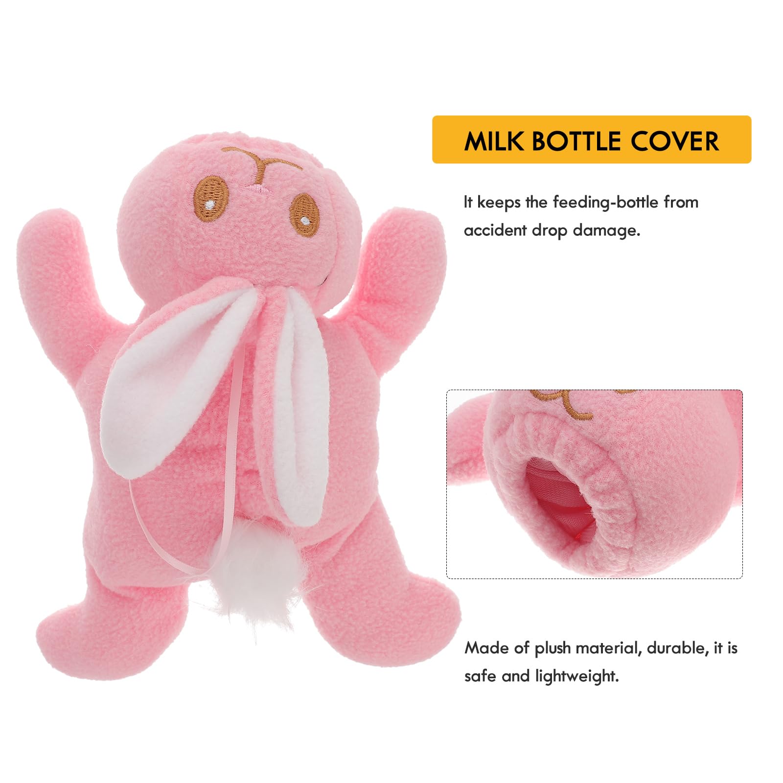 Bunny Shaped Detachable Bottle Holder Pillow - Portable Milk Bottle Support Cushion for Home, Outdoor & Travel - Perfect for Nursing, Baby Feeding, and Car Seat Comfort